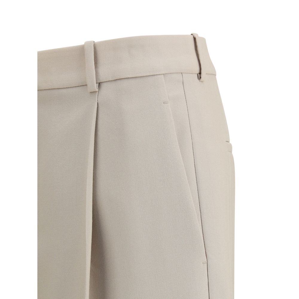 Saint Laurent Black Wool Carotte Pants in Luxurious Elegance