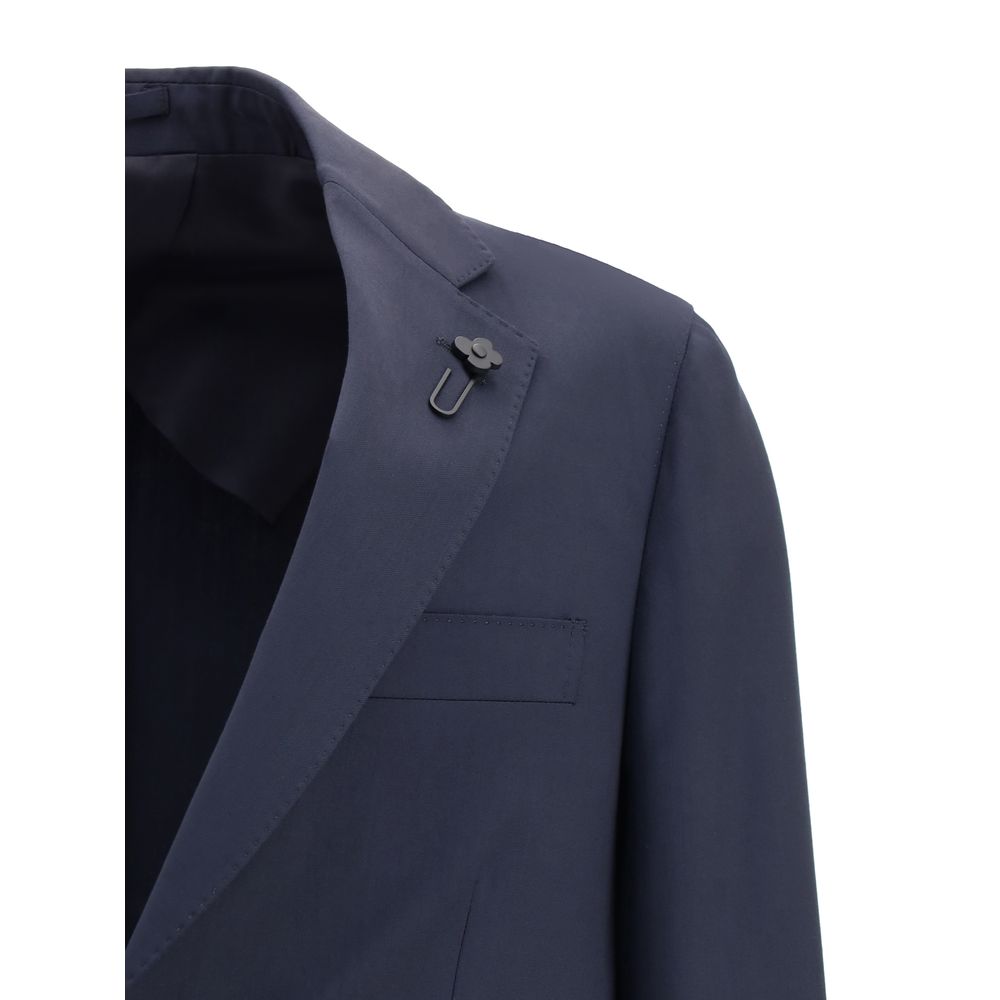 Lardini Navy Virgin Wool Suit: Timeless Elegance in Refined Tailoring