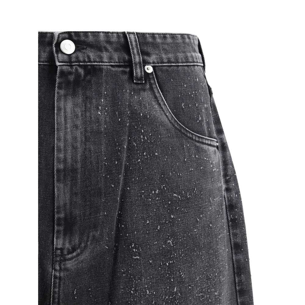 Namacheko Blue Cotton Hand Pilled Jeans With Distinctive Urban Style