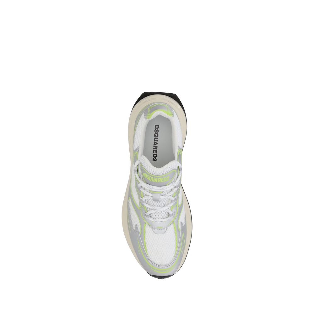 Dsquared² White Leather Sneakers with Iconic Design and Premium Craftsmanship