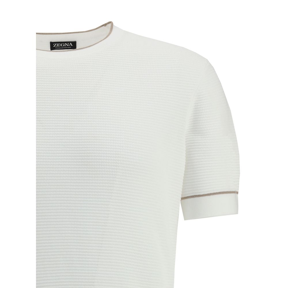 ZEGNA White Cotton T-Shirt for Elevated Everyday Elegance