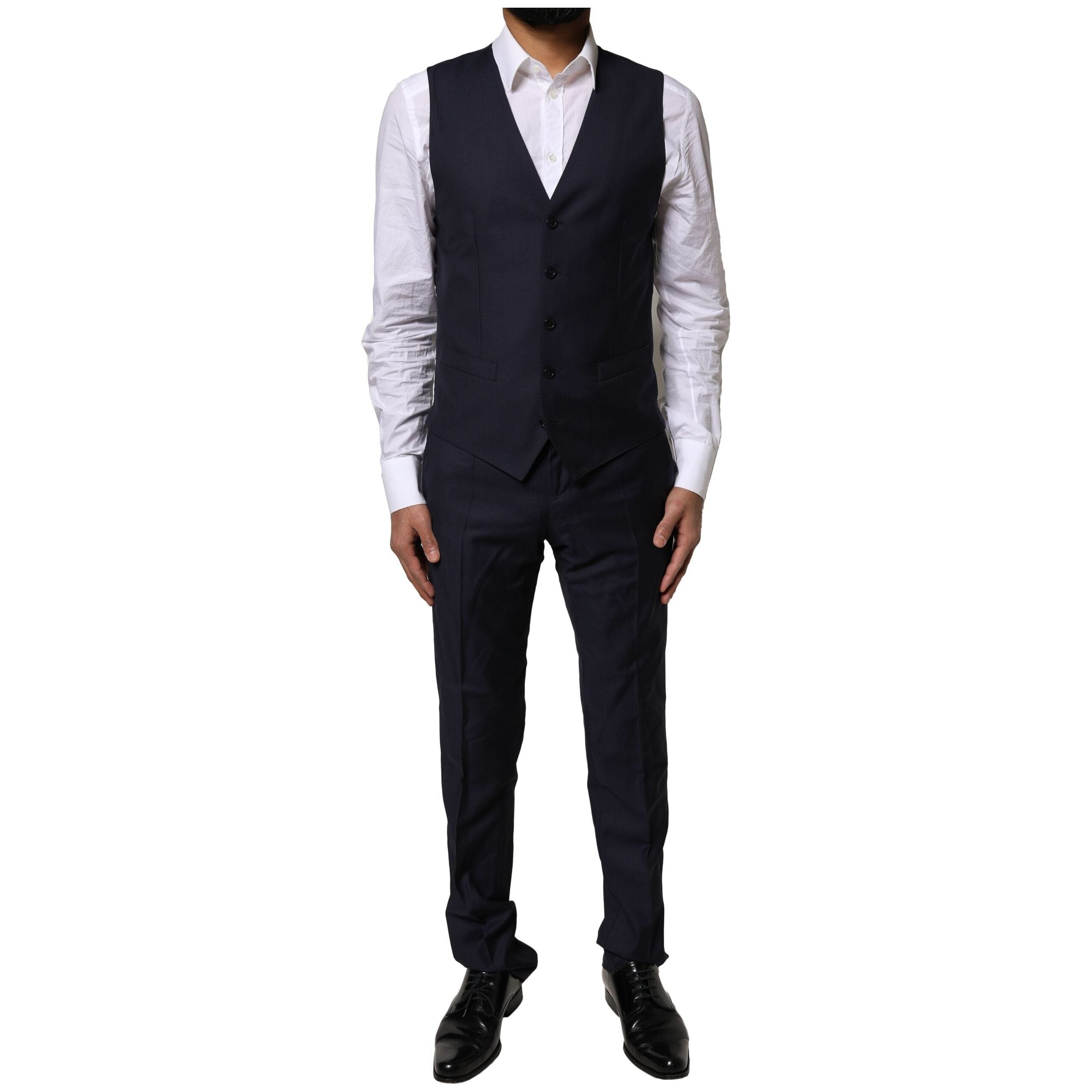 Dolce & Gabbana Blue MARTINI Wool 3 Piece Formal Suit