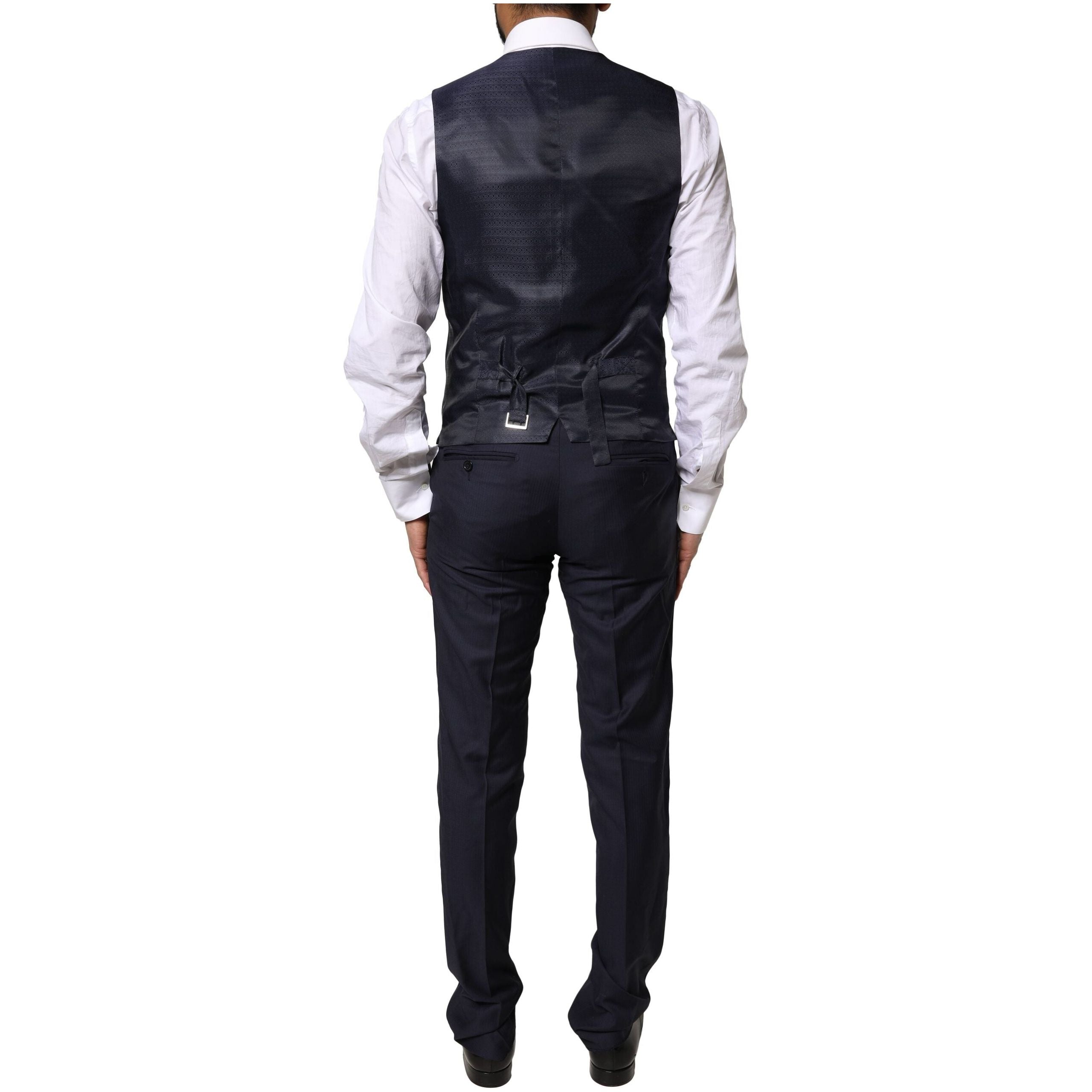 Dolce & Gabbana Blue MARTINI Wool 3 Piece Formal Suit