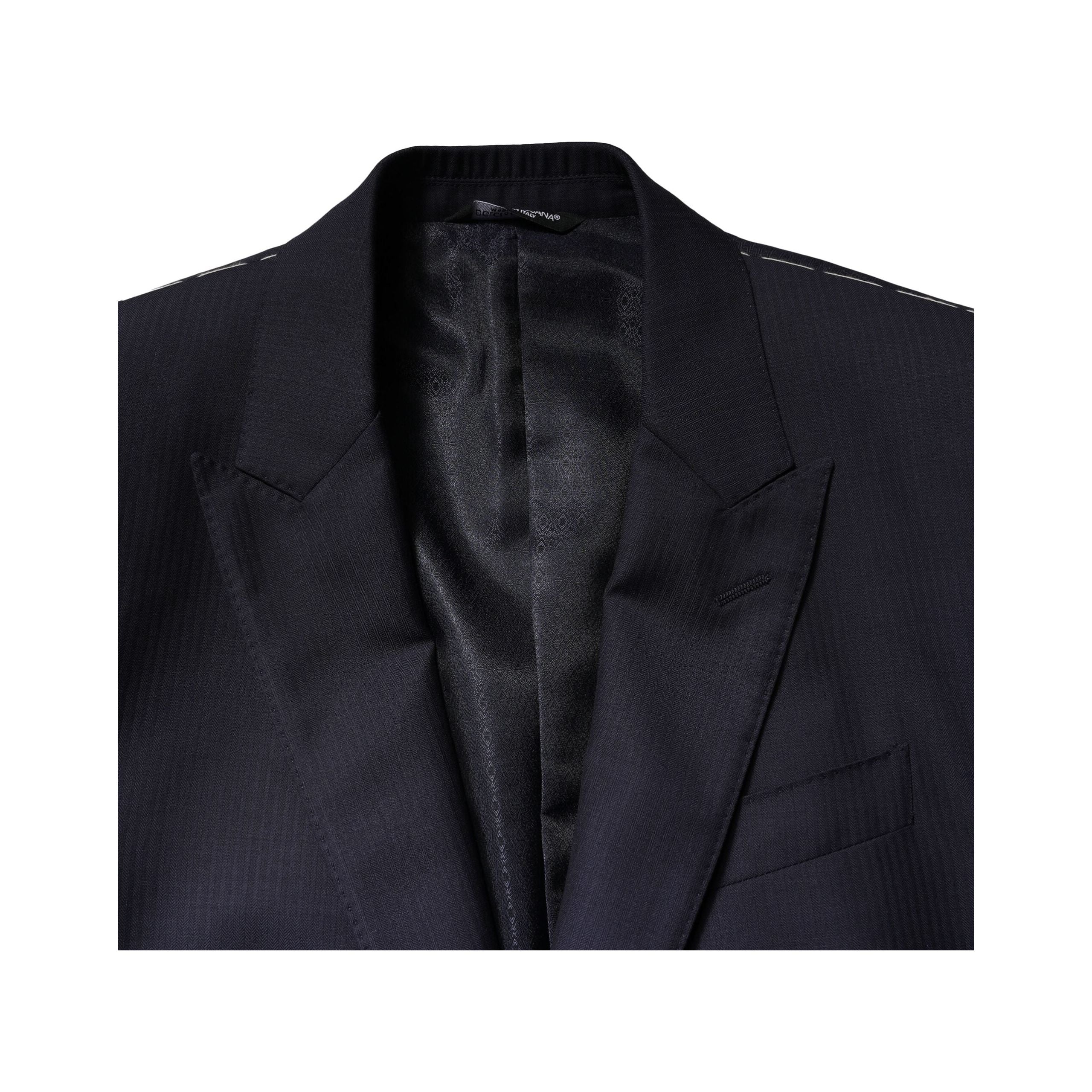 Dolce & Gabbana Blue MARTINI Wool 3 Piece Formal Suit