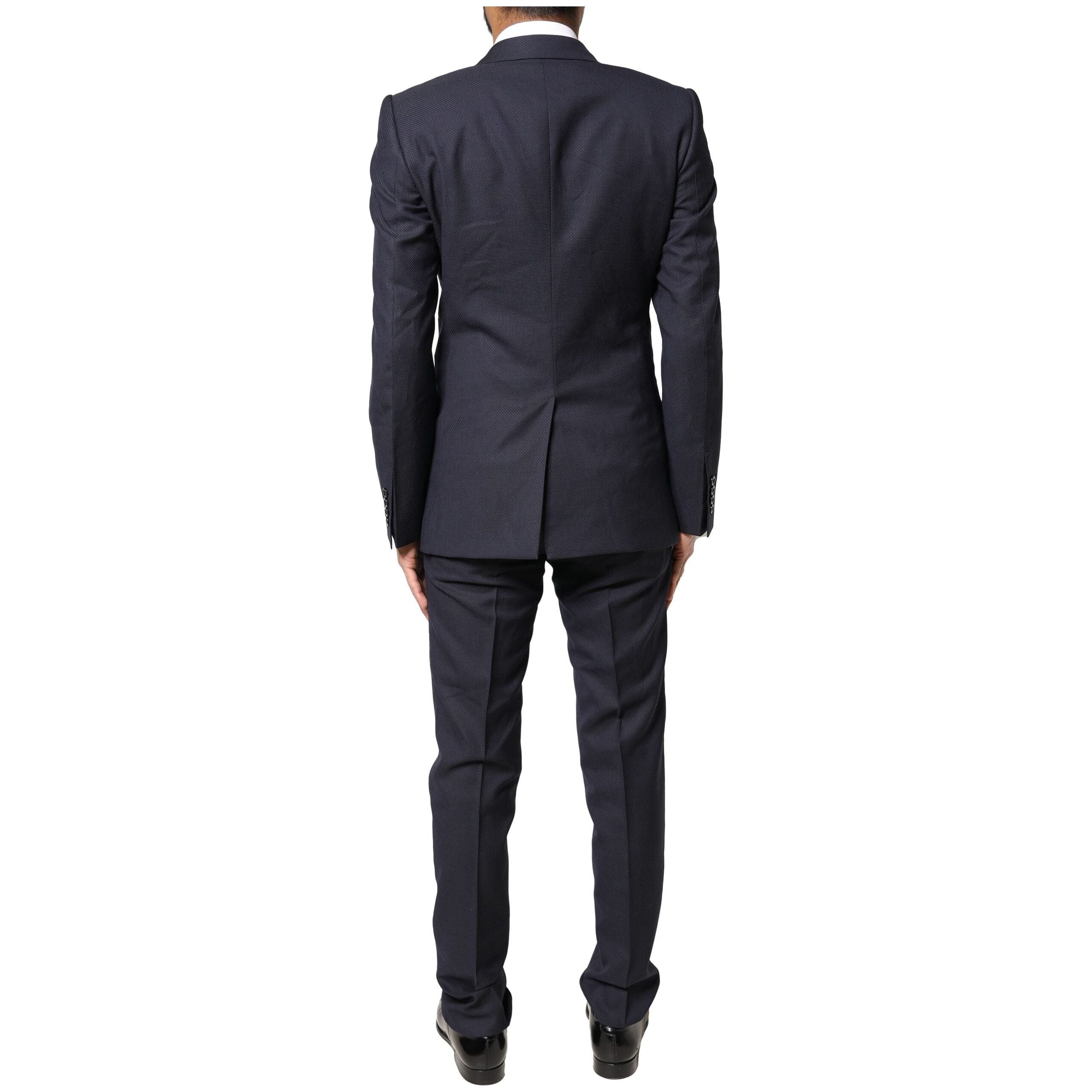 Dolce & Gabbana Black Wool Silk 3 Piece Formal Suit