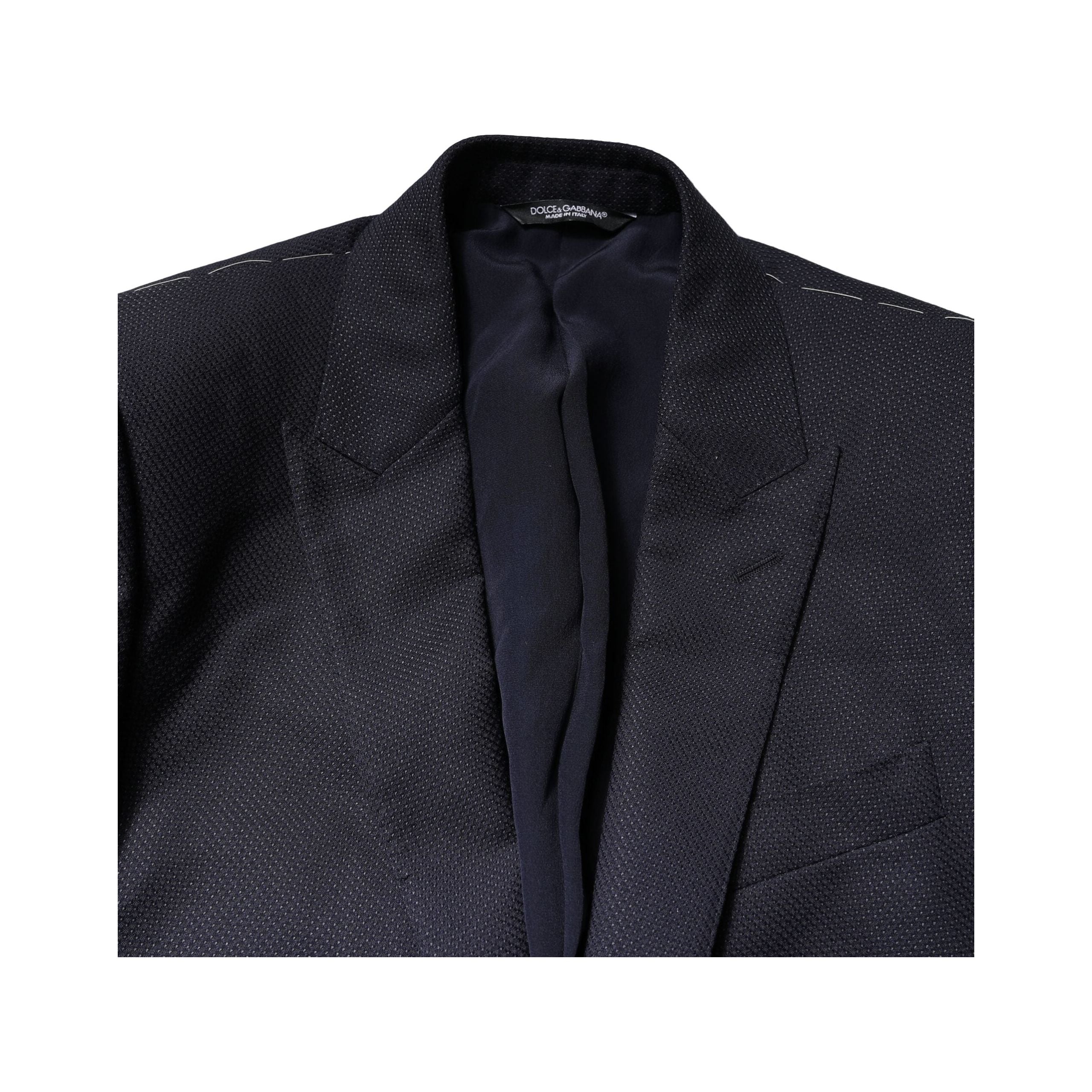 Dolce & Gabbana Black Wool Silk 3 Piece Formal Suit