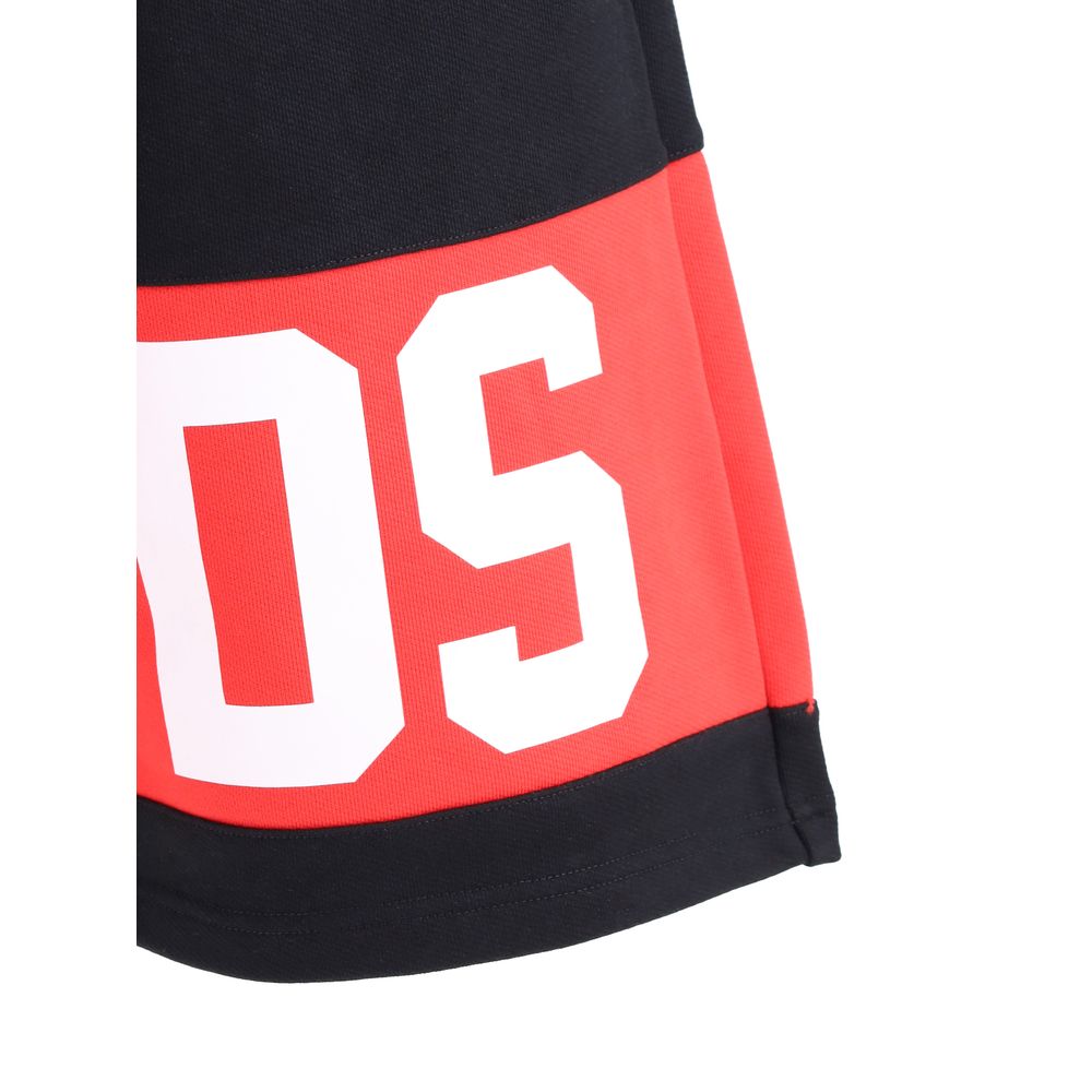 GCDS Black Cotton Tracksuit Shorts: Elevate Your Casual Wardrobe