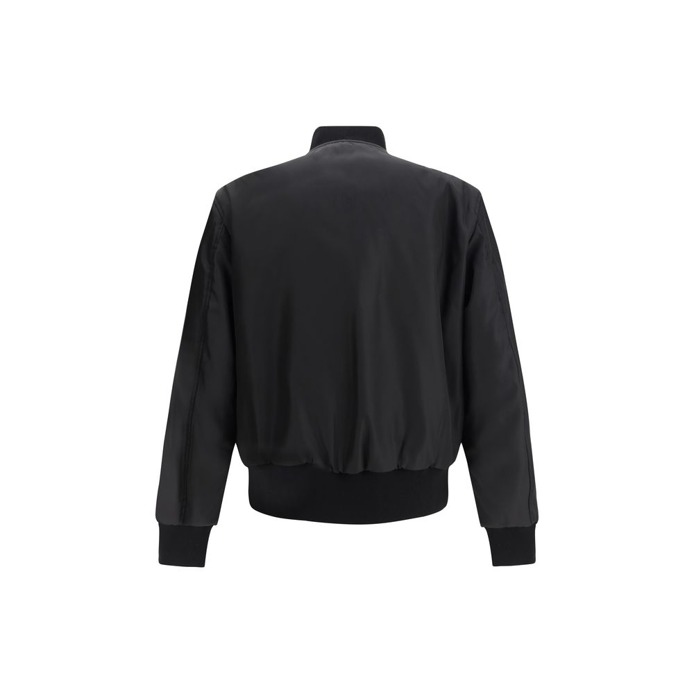 Versace Black Cotton Reversible Jacket for Effortless Luxury Style