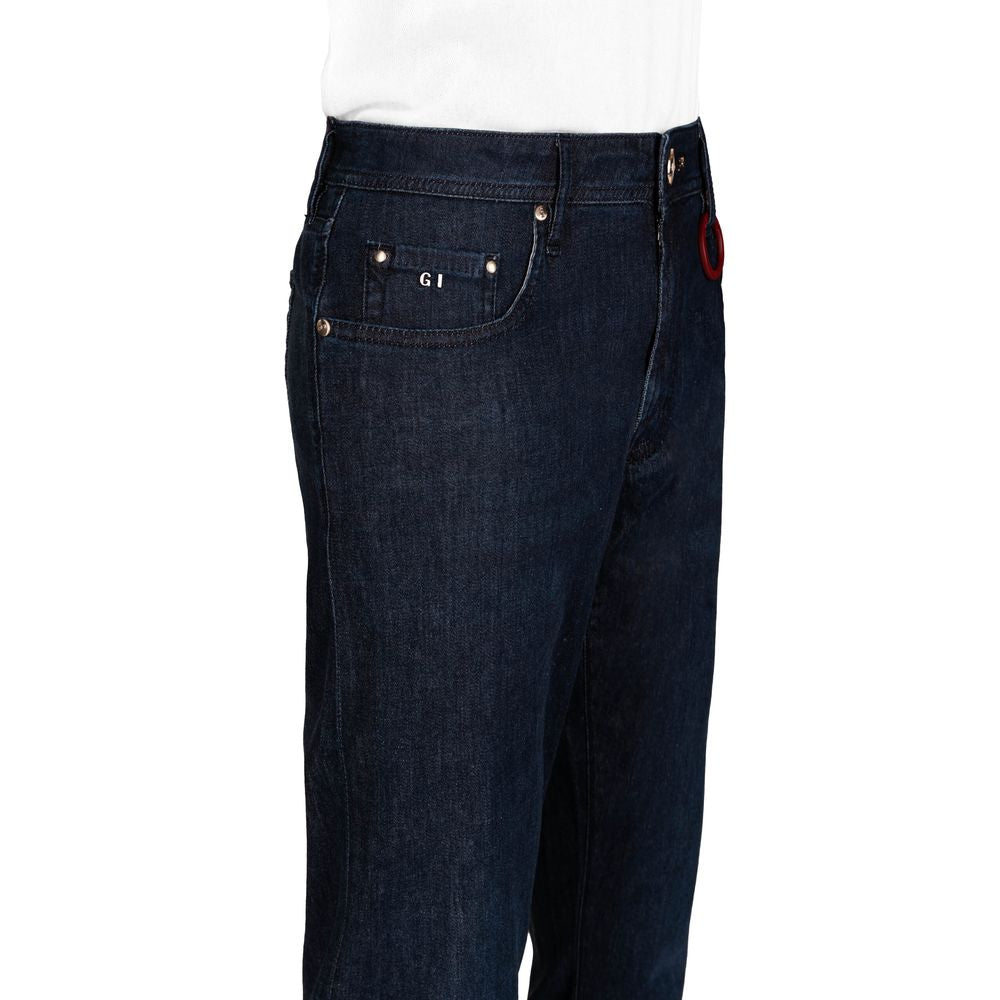 Tramarossa Blue Cotton Jeans for Timeless Elegance