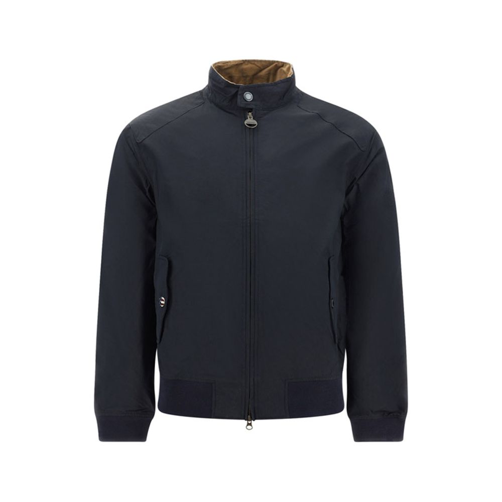 Barbour Green Cotton Harrington Jacket Elegance