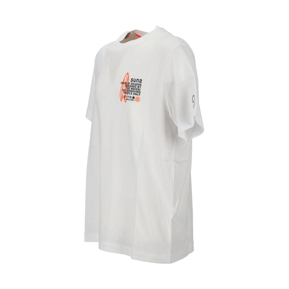 Suns White Cotton T-Shirt for Effortless Sophistication