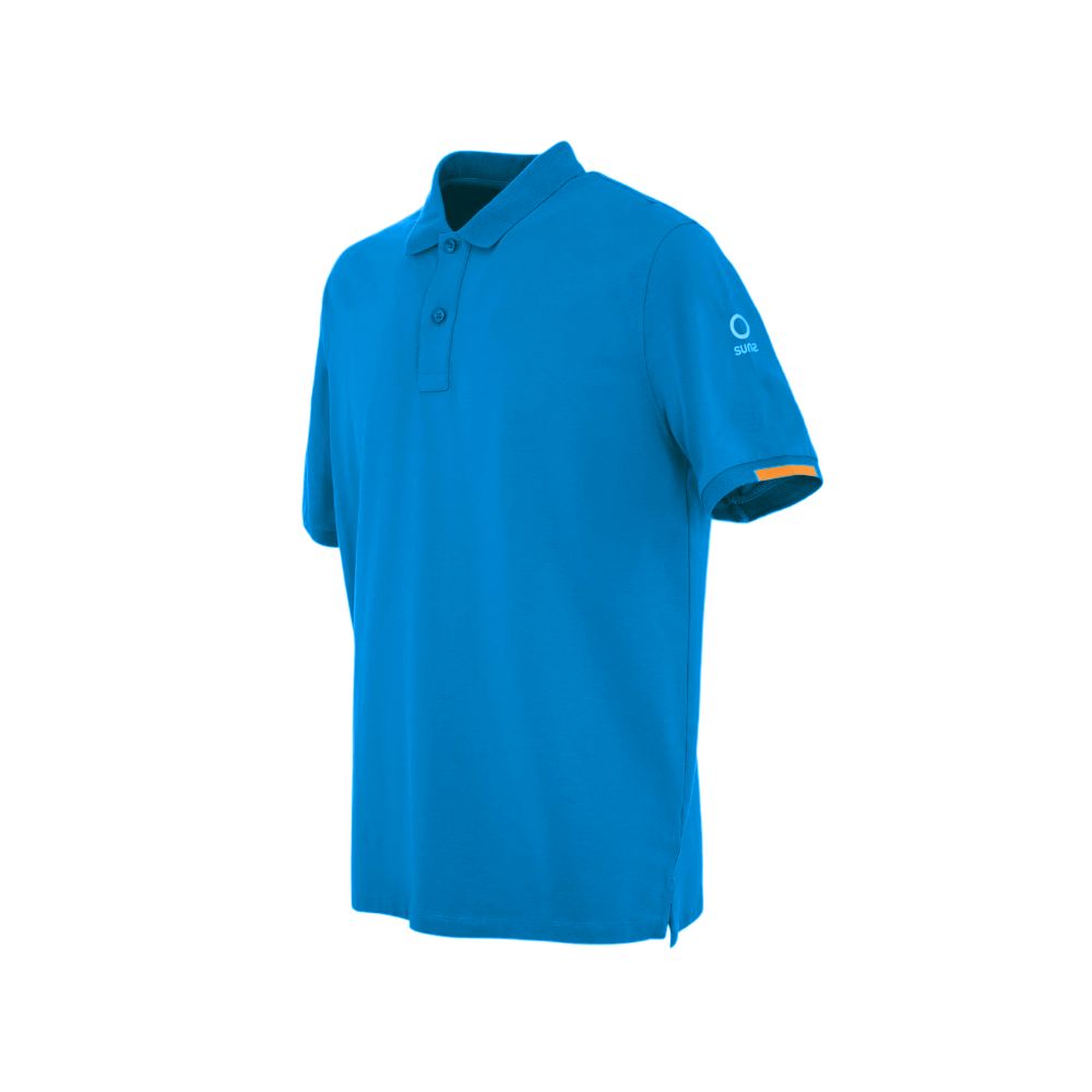 Suns Light Blue Cotton Polo Shirt for Elevated Style