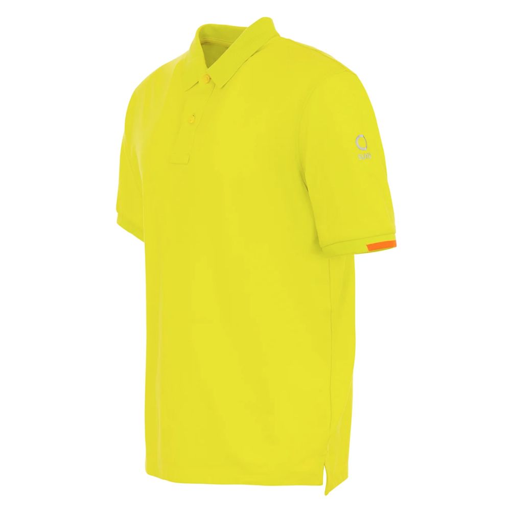 Suns Yellow Cotton Polo Shirt for Refined Casual Elegance