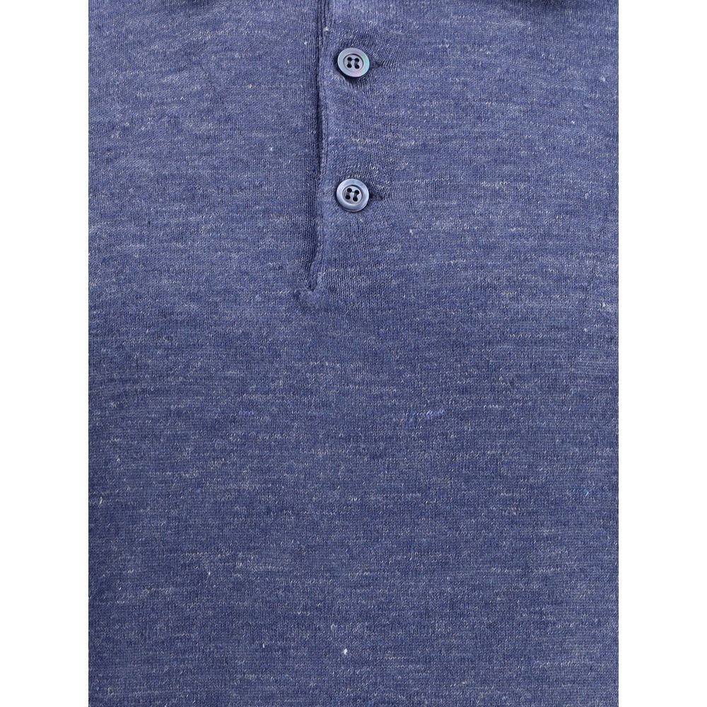 Brunello Cucinelli Beige Linen Polo Shirt for Elevated Style