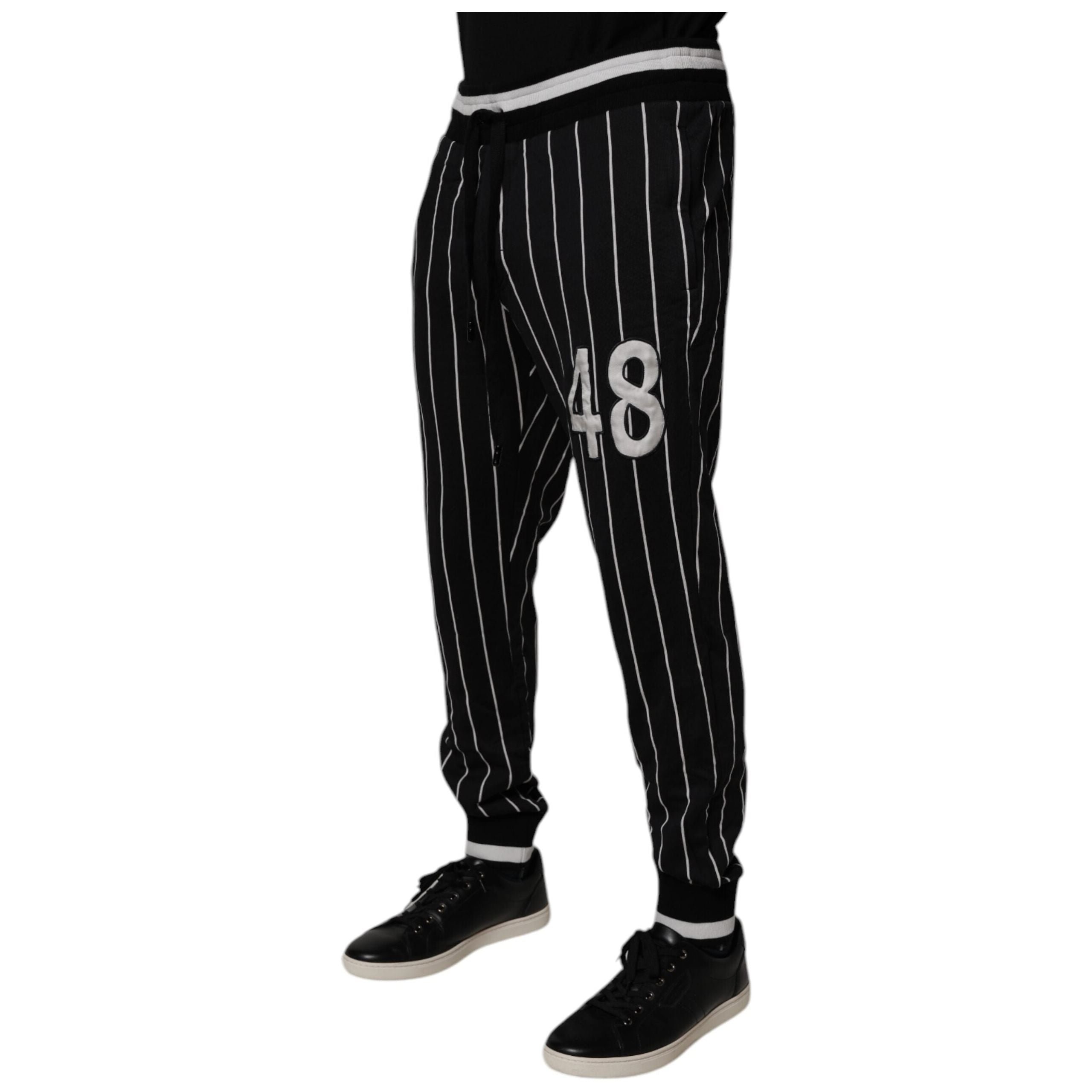 Dolce & Gabbana Black Cotton Jogger Sweatpants Pants