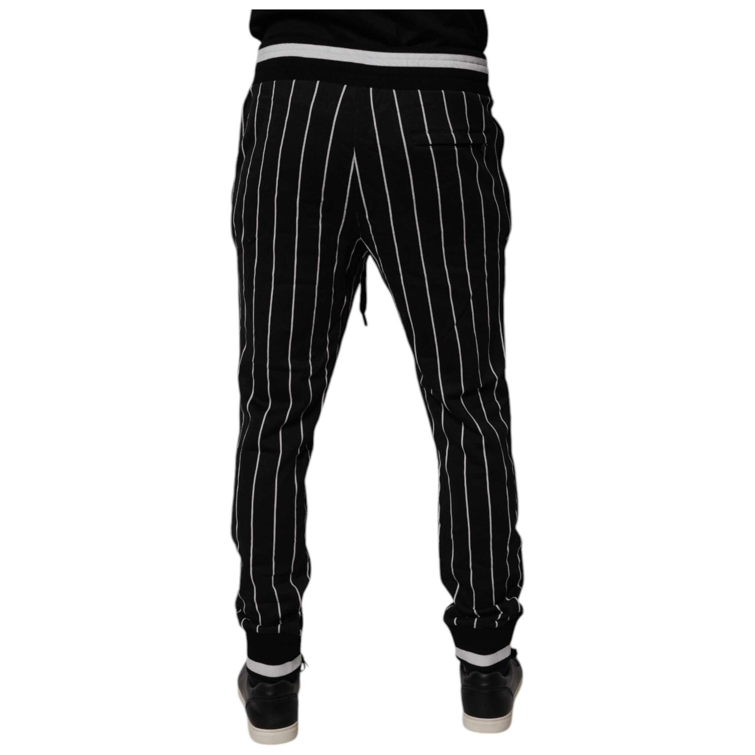 Dolce & Gabbana Black Cotton Jogger Sweatpants Pants