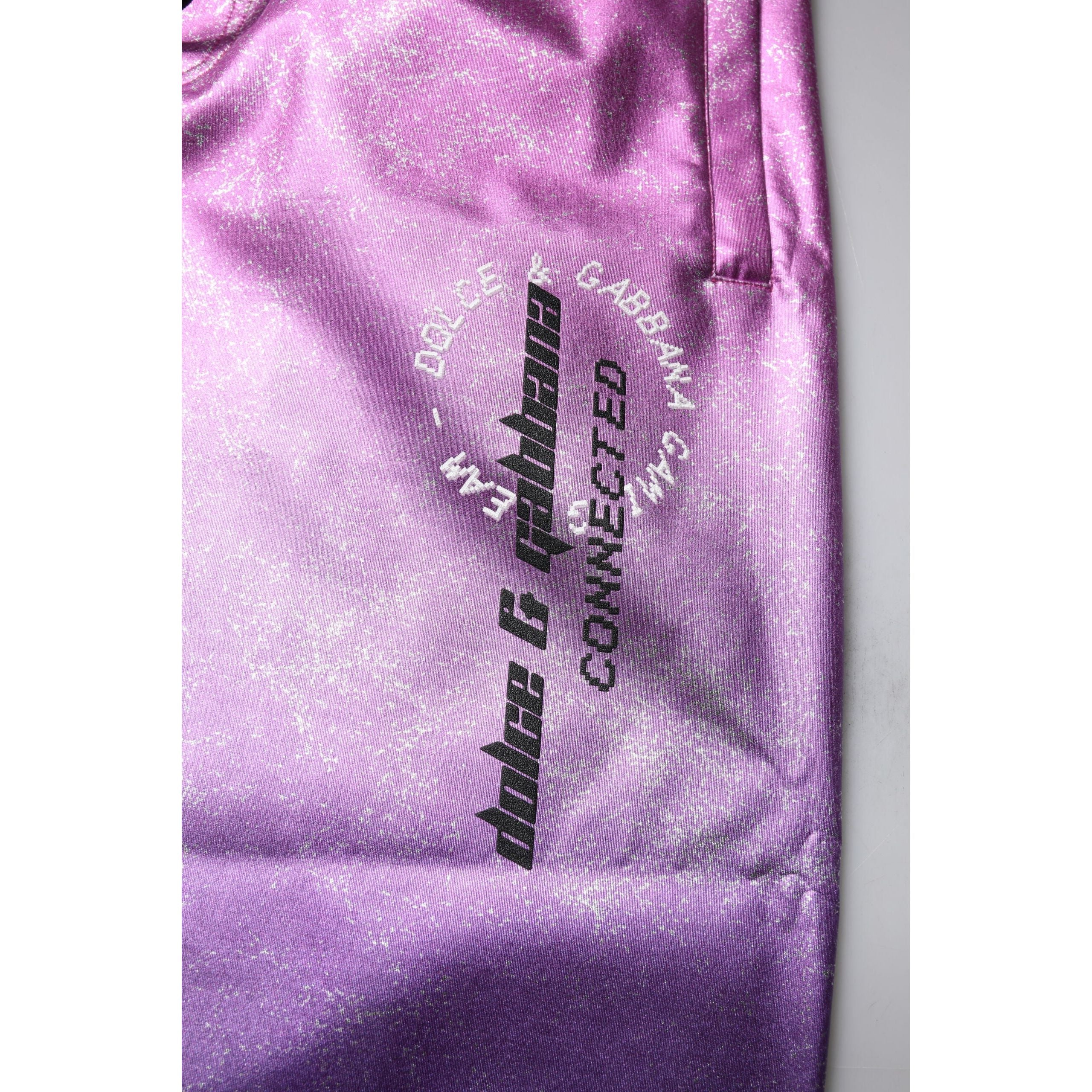 Dolce & Gabbana Pink Purple Two Tone Jogger Sweatpants