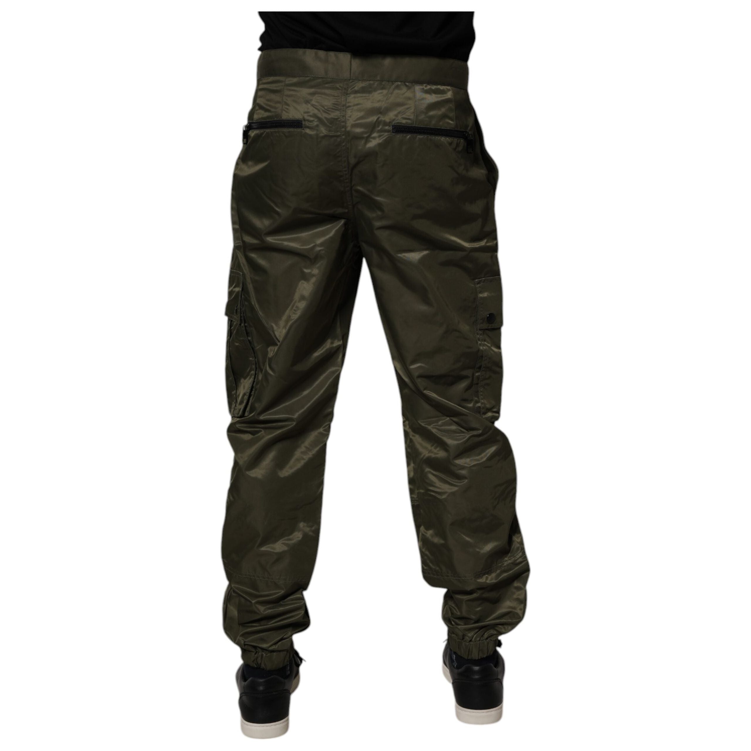 Dolce & Gabbana Dark Green Nylon Cargo Pants