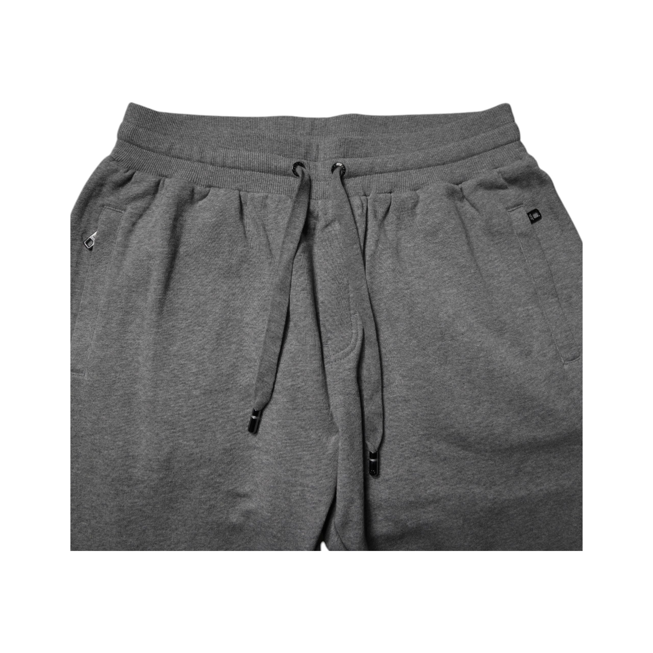 Dolce & Gabbana Gray Logo Cotton Jogger Sweatpants Pants