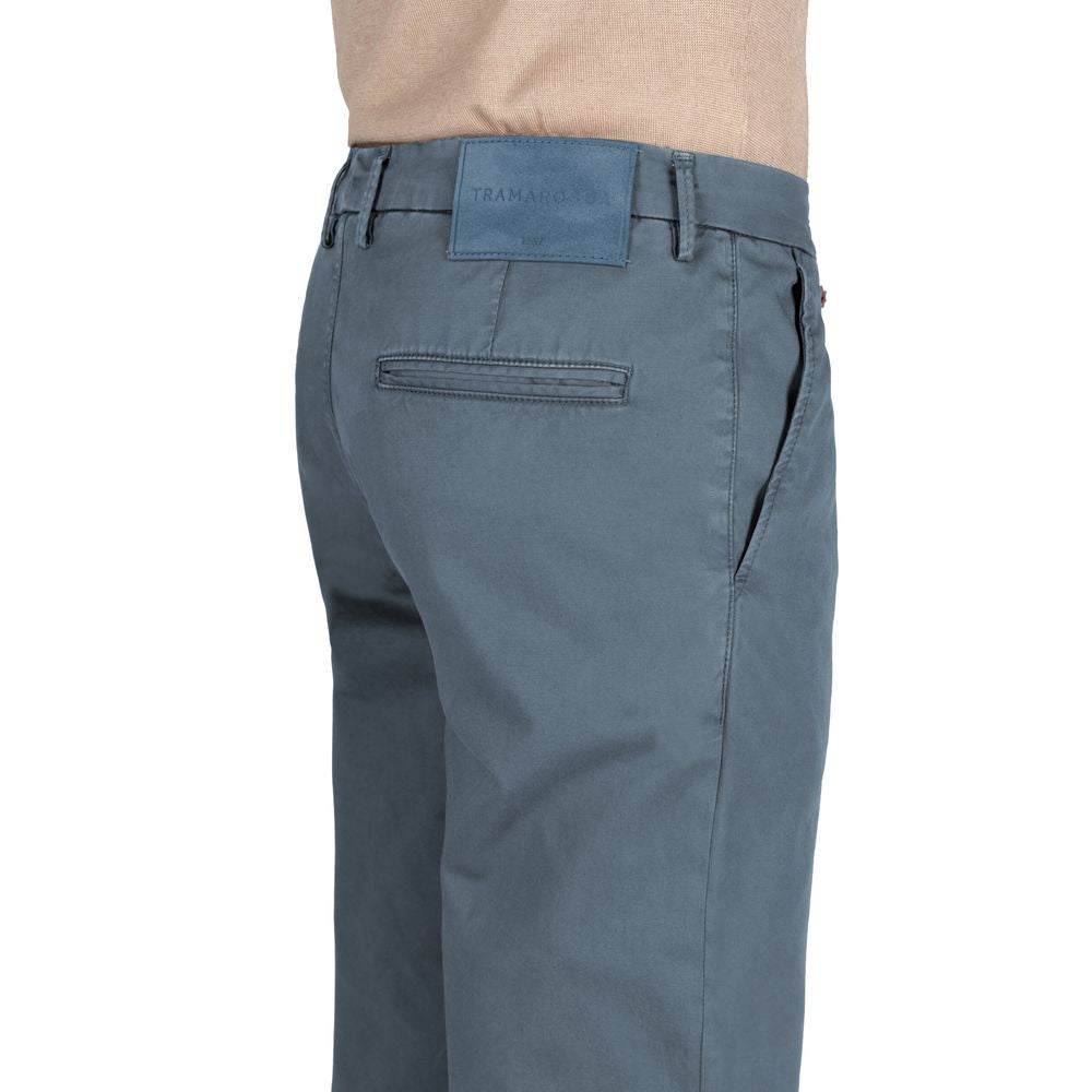 Tramarossa Light Blue Stretch Cotton Jeans for Elevated Style