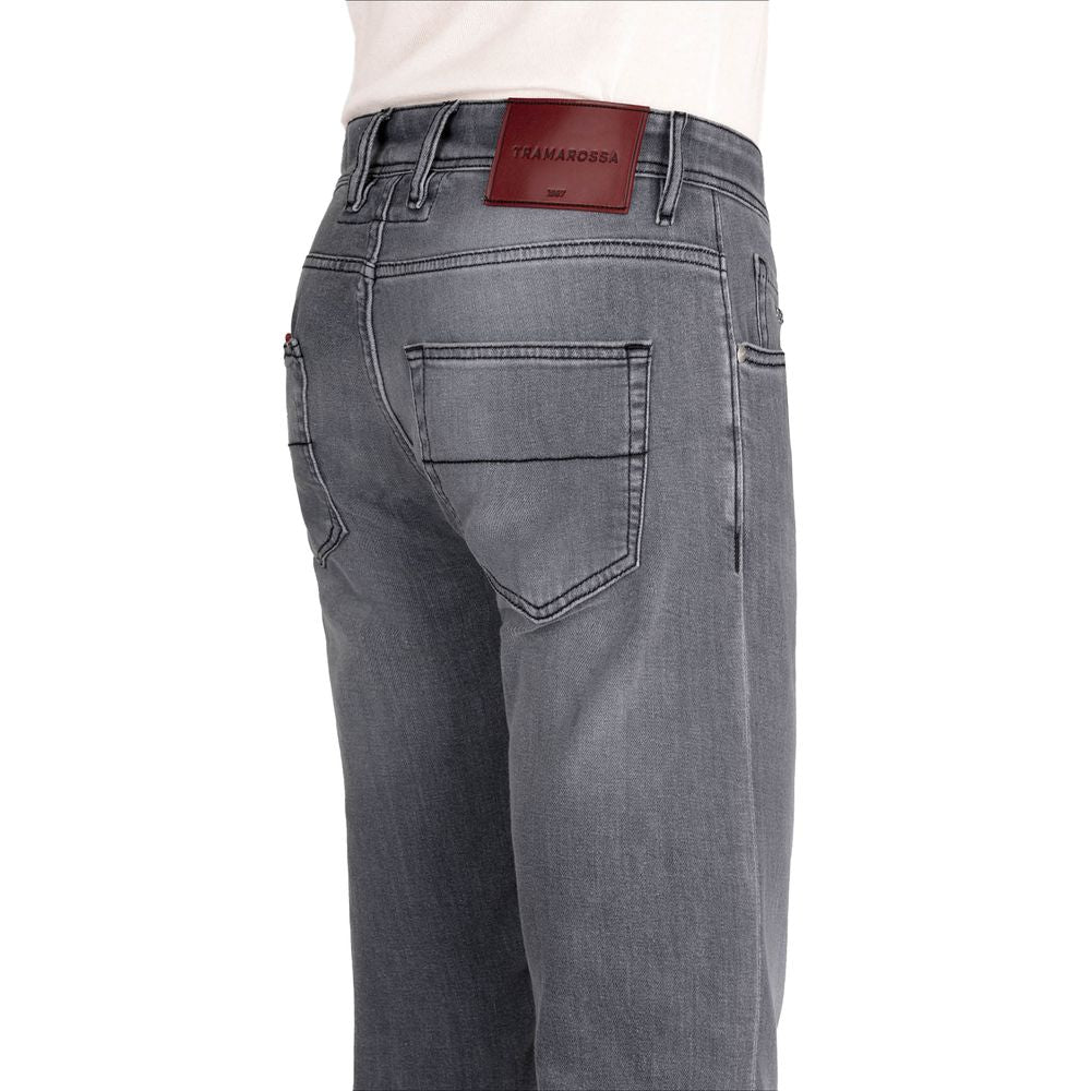 Tramarossa Gray Cotton Jeans for Elevated Style