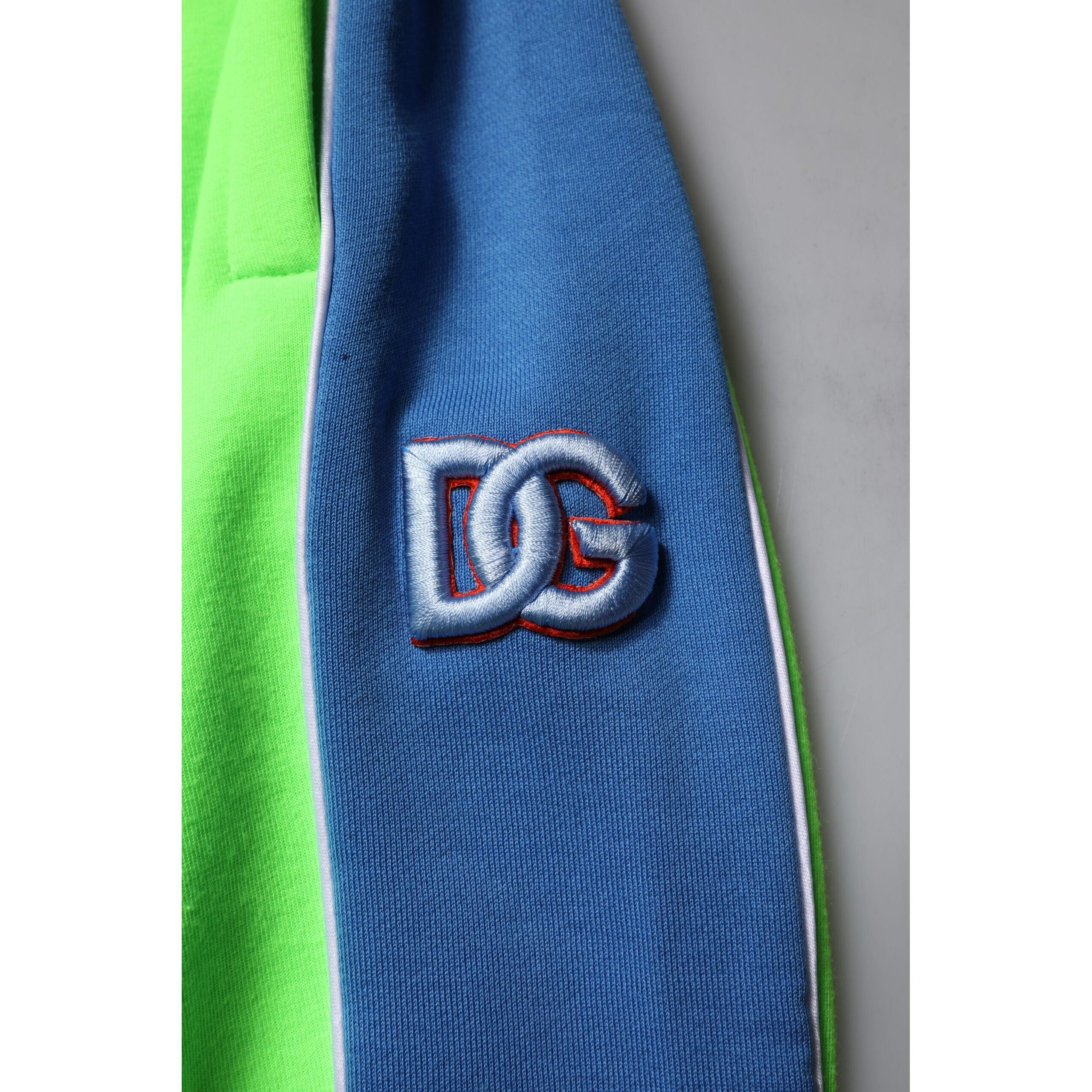 Dolce & Gabbana Green Blue Cotton Jogger Sweatpants