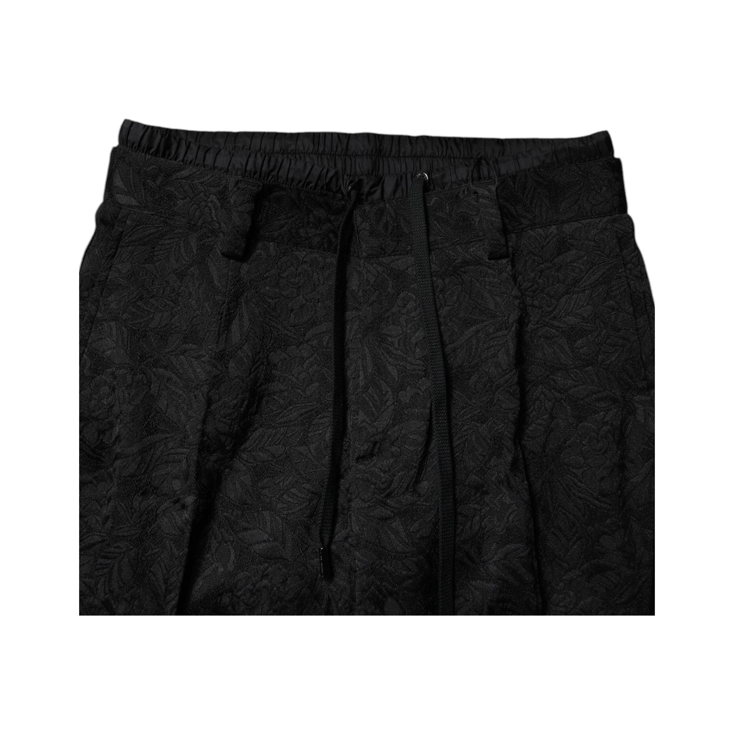 Dolce & Gabbana Black Brocade Skinny Dress Pants