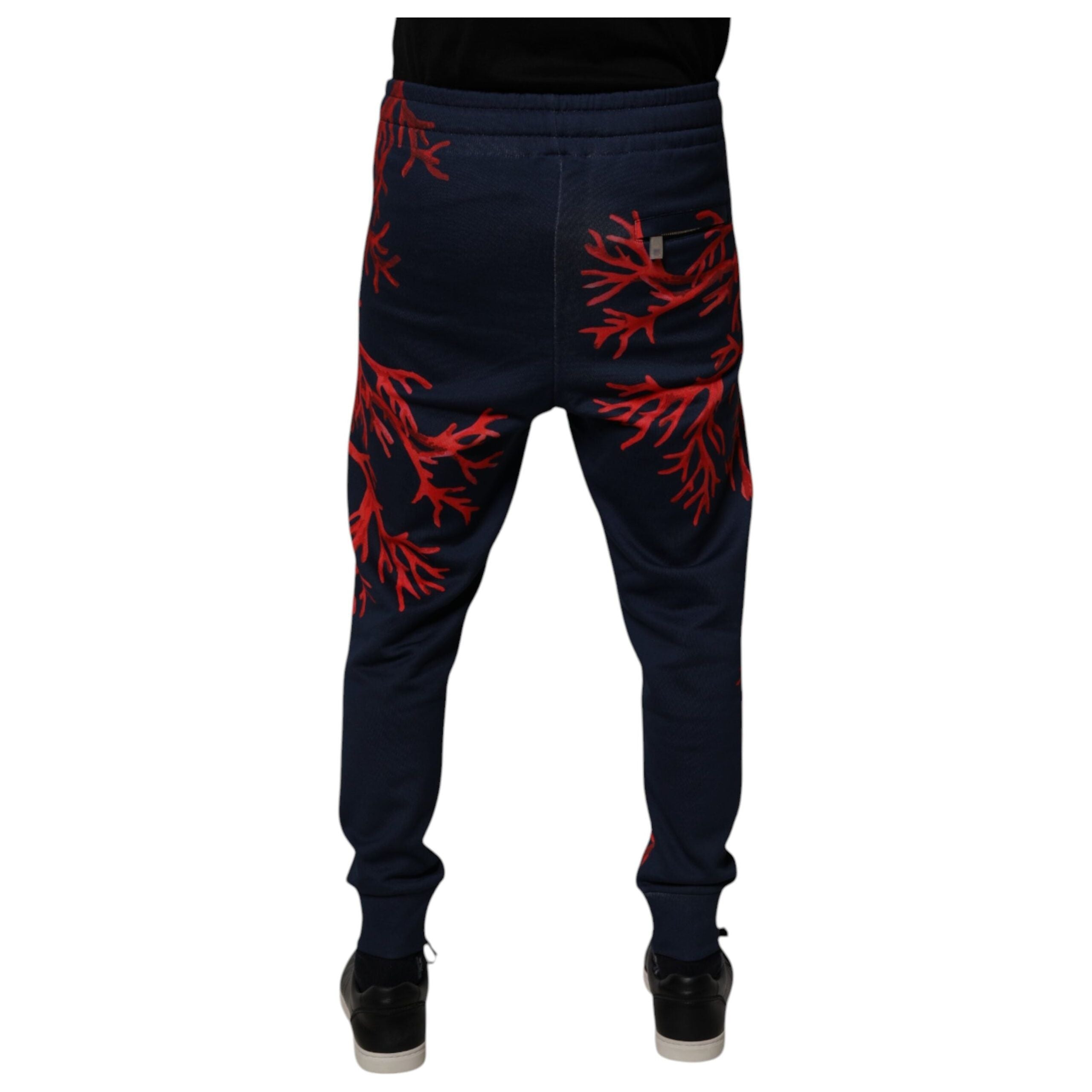 Dolce & Gabbana Dark Blue Cotton Jogger Sweatpants Pants