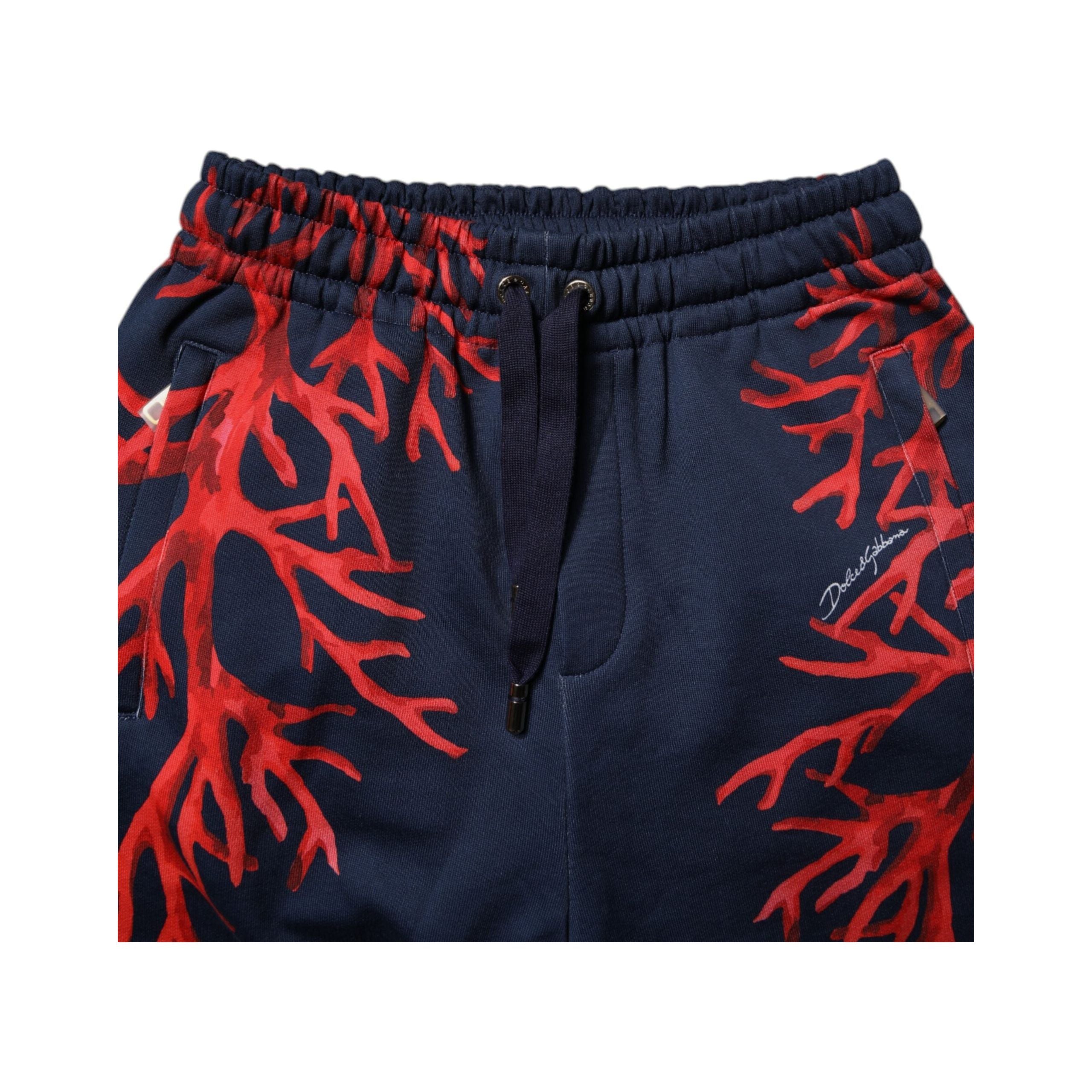 Dolce & Gabbana Dark Blue Cotton Jogger Sweatpants Pants
