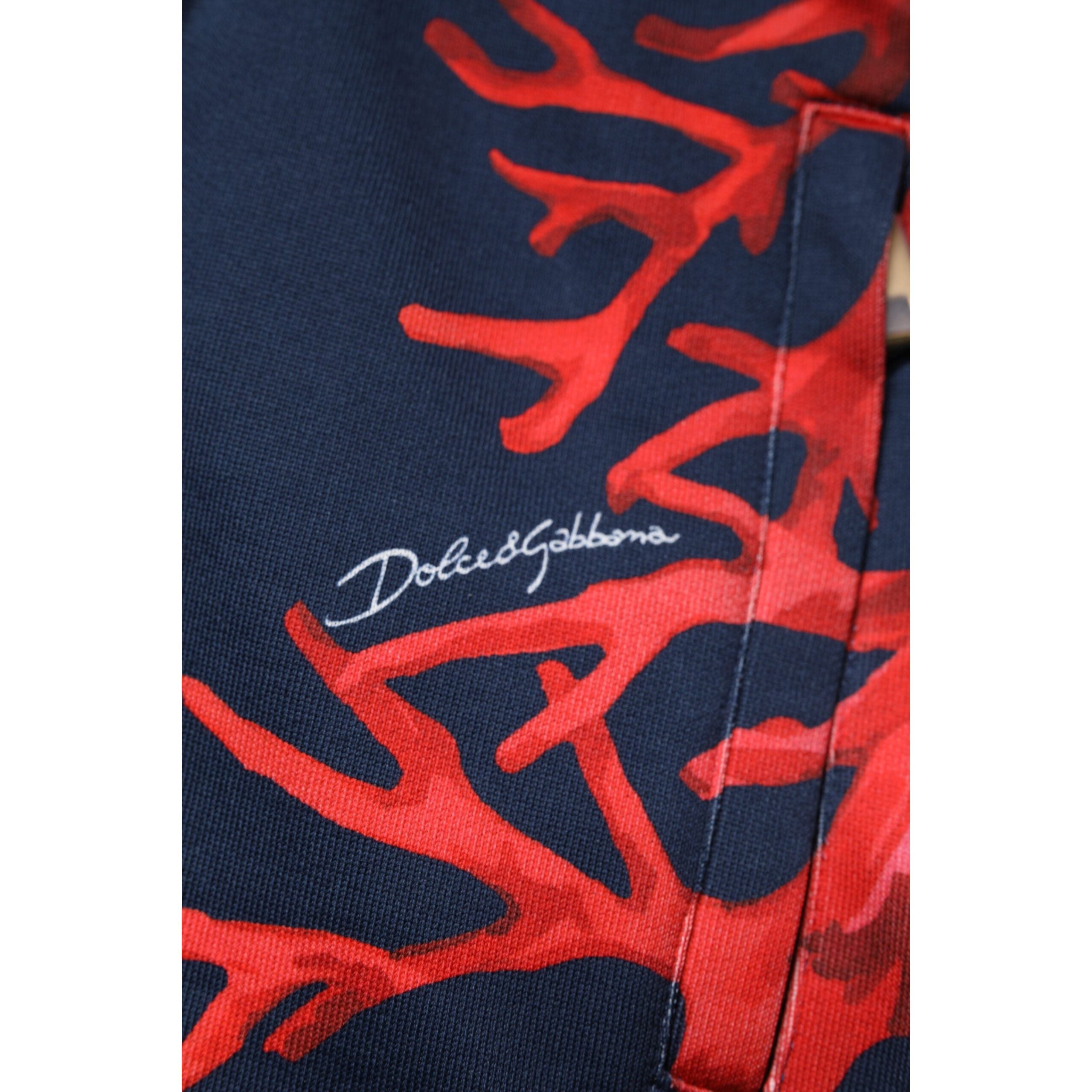 Dolce & Gabbana Dark Blue Cotton Jogger Sweatpants Pants
