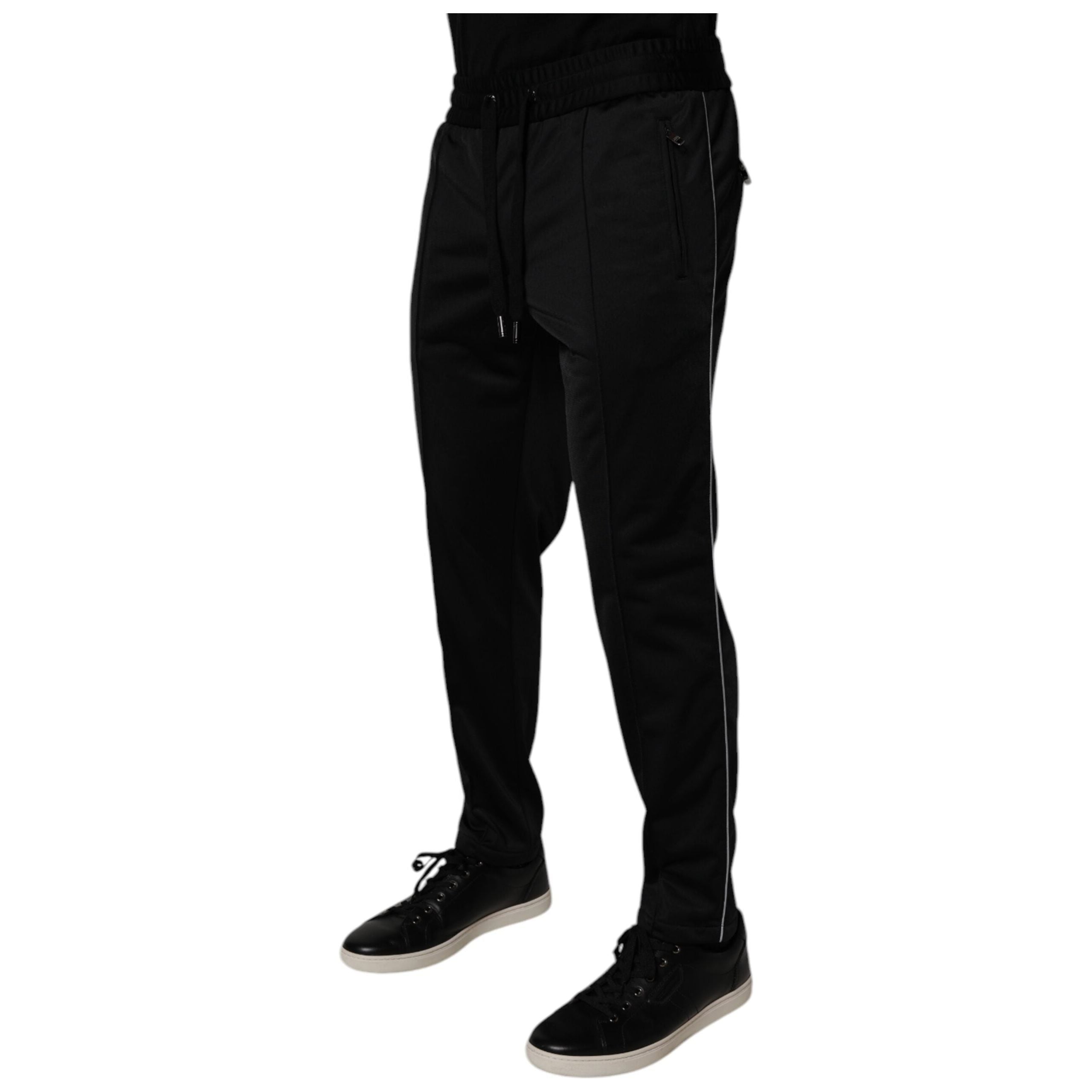 Dolce & Gabbana Black Cotton Jogger Sweatpants for Elevated Style