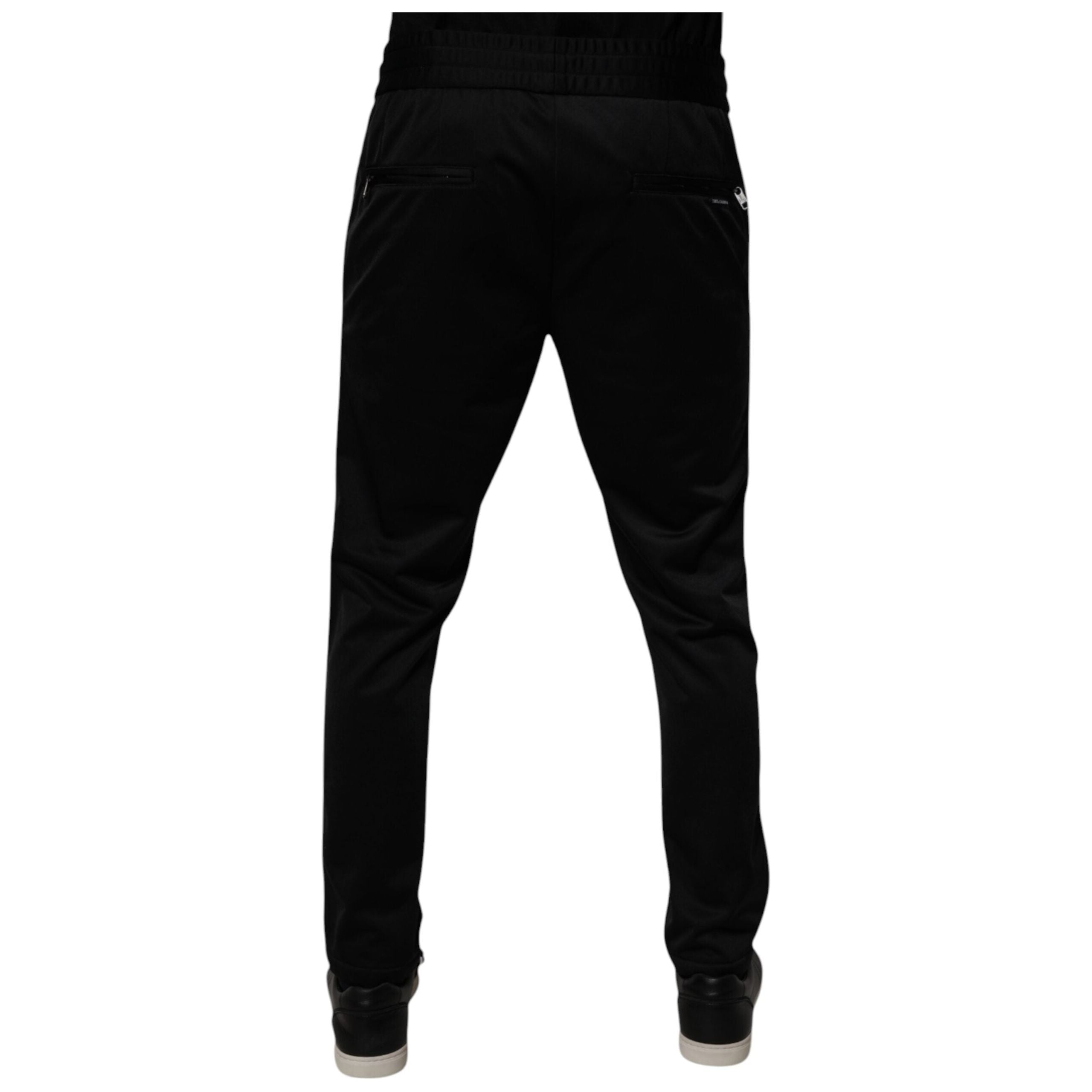 Dolce & Gabbana Black Cotton Jogger Sweatpants for Elevated Style