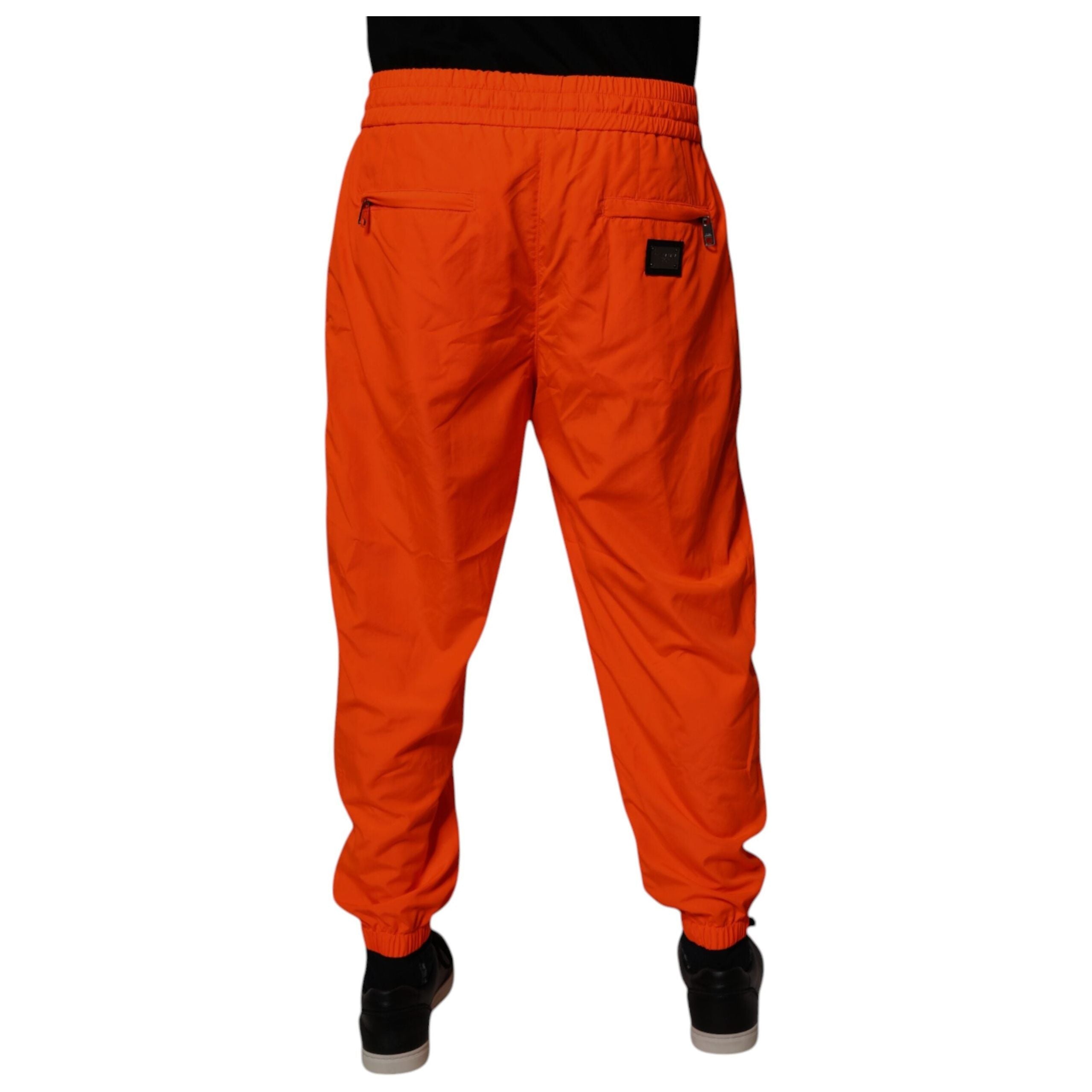 Dolce & Gabbana Orange Cotton Jogger Sweatpants for Elevated Style