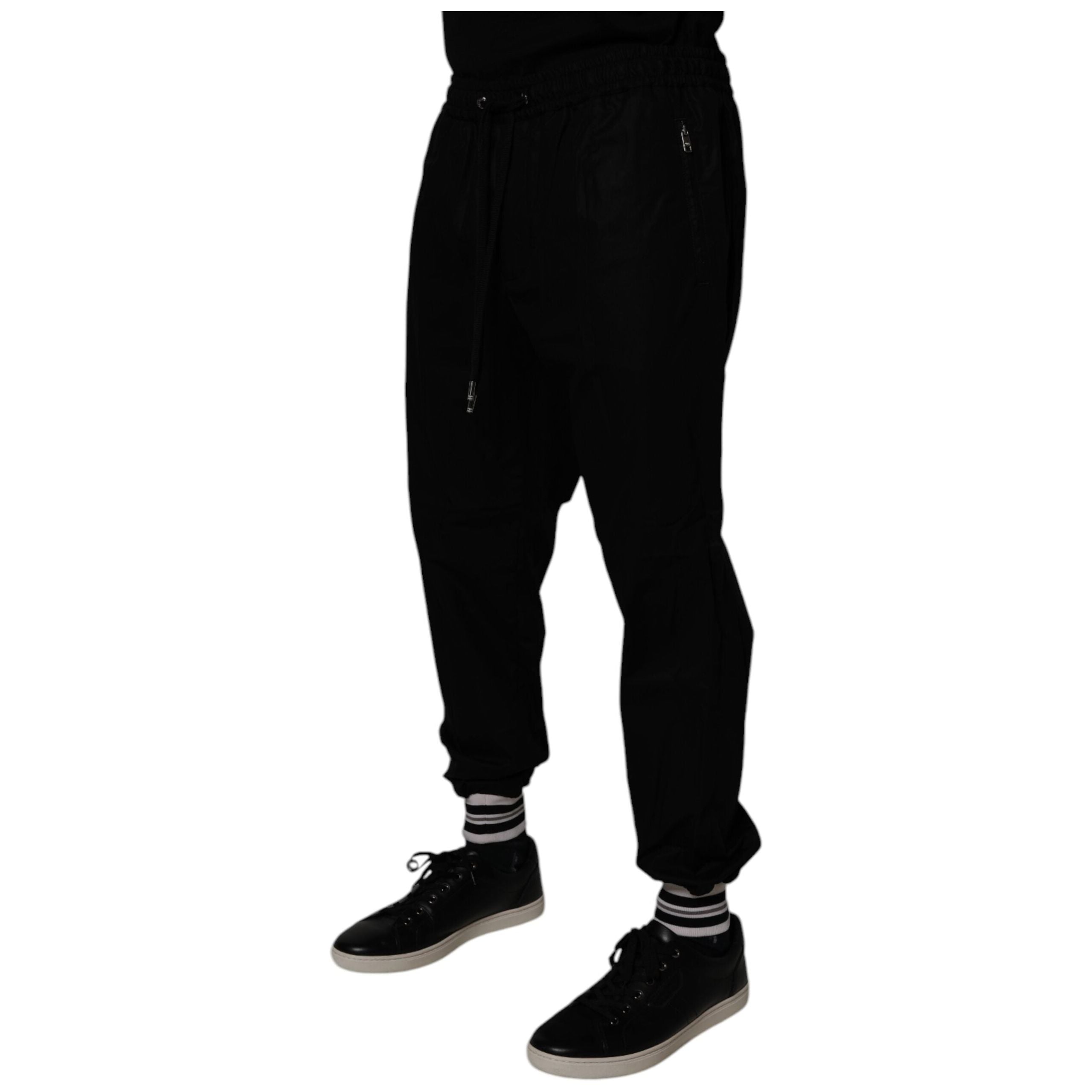 Dolce & Gabbana Black Cotton Jogger Sweatpants Pants