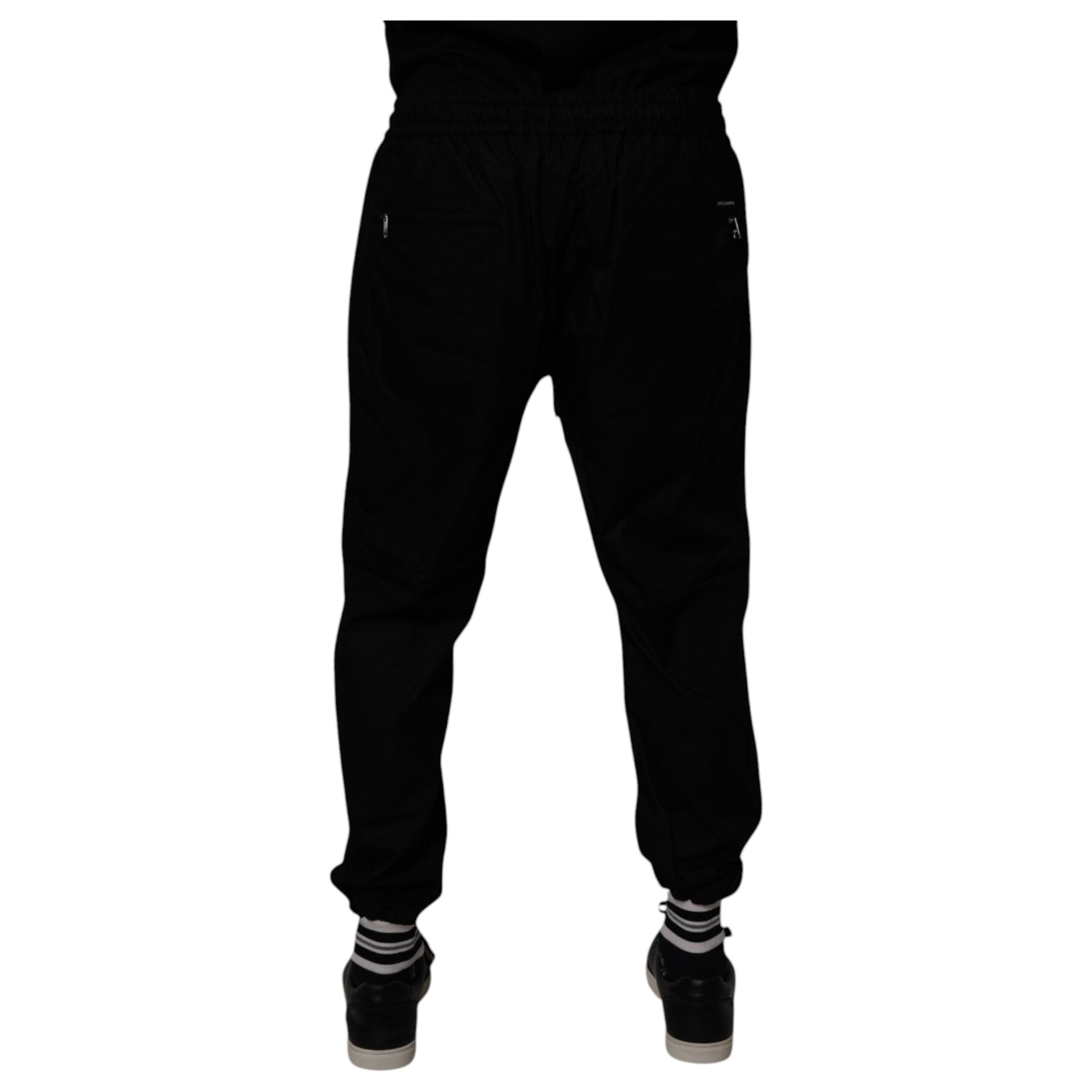Dolce & Gabbana Black Cotton Jogger Sweatpants Pants