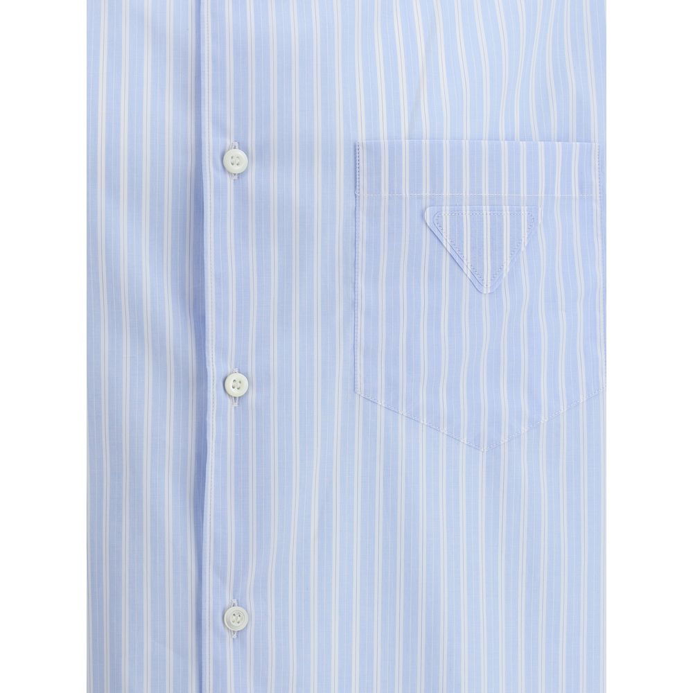 Prada White Cotton Striped Shirt for Elevated Wardrobe Essentials