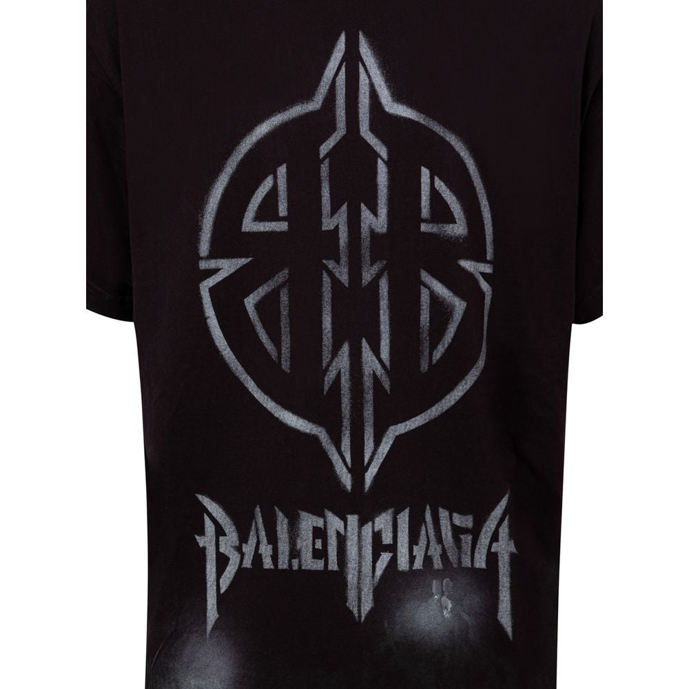 Balenciaga Black Cotton T-Shirt for Effortless Luxury Style