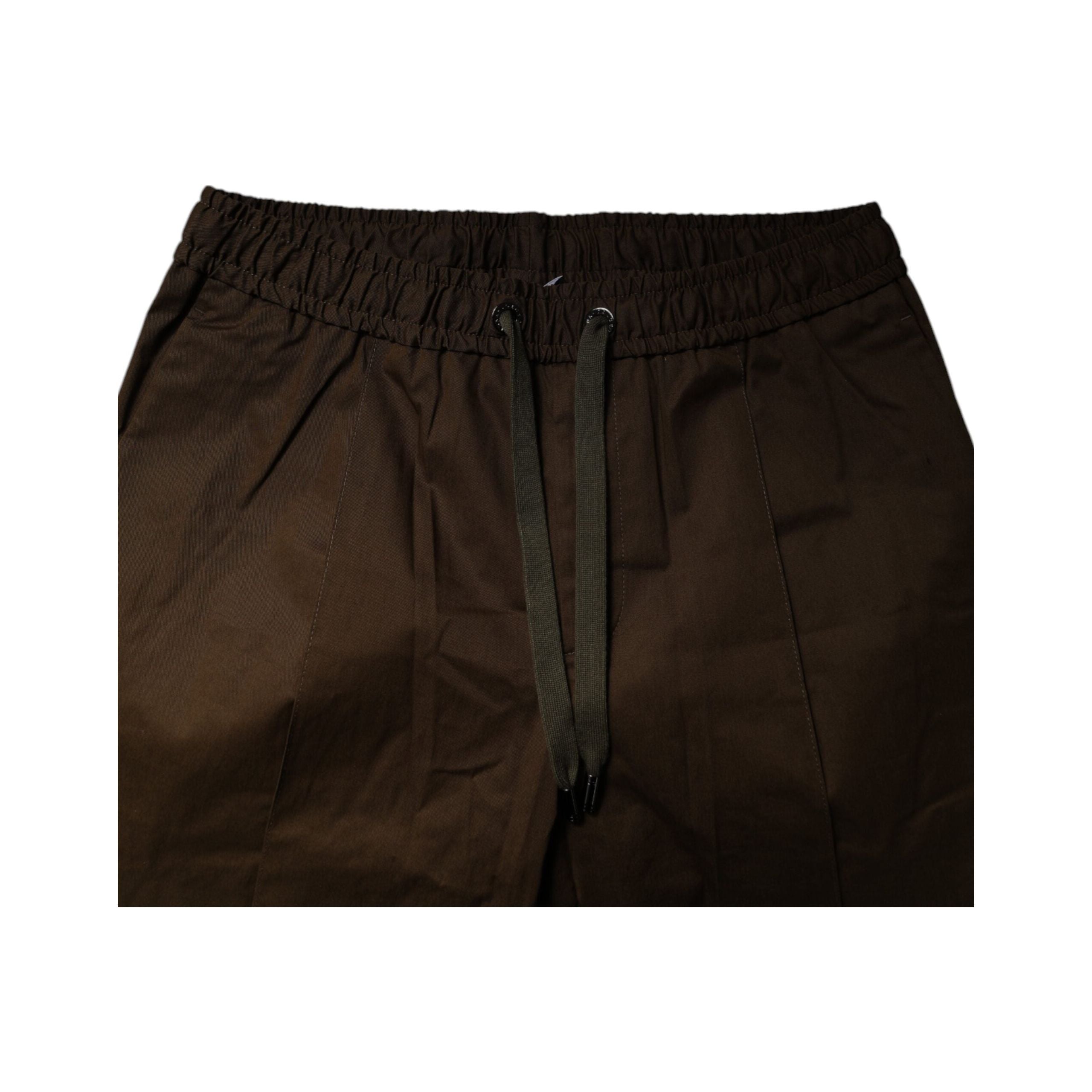 Dolce & Gabbana Brown Cotton Stretch Jogger Sweatpants