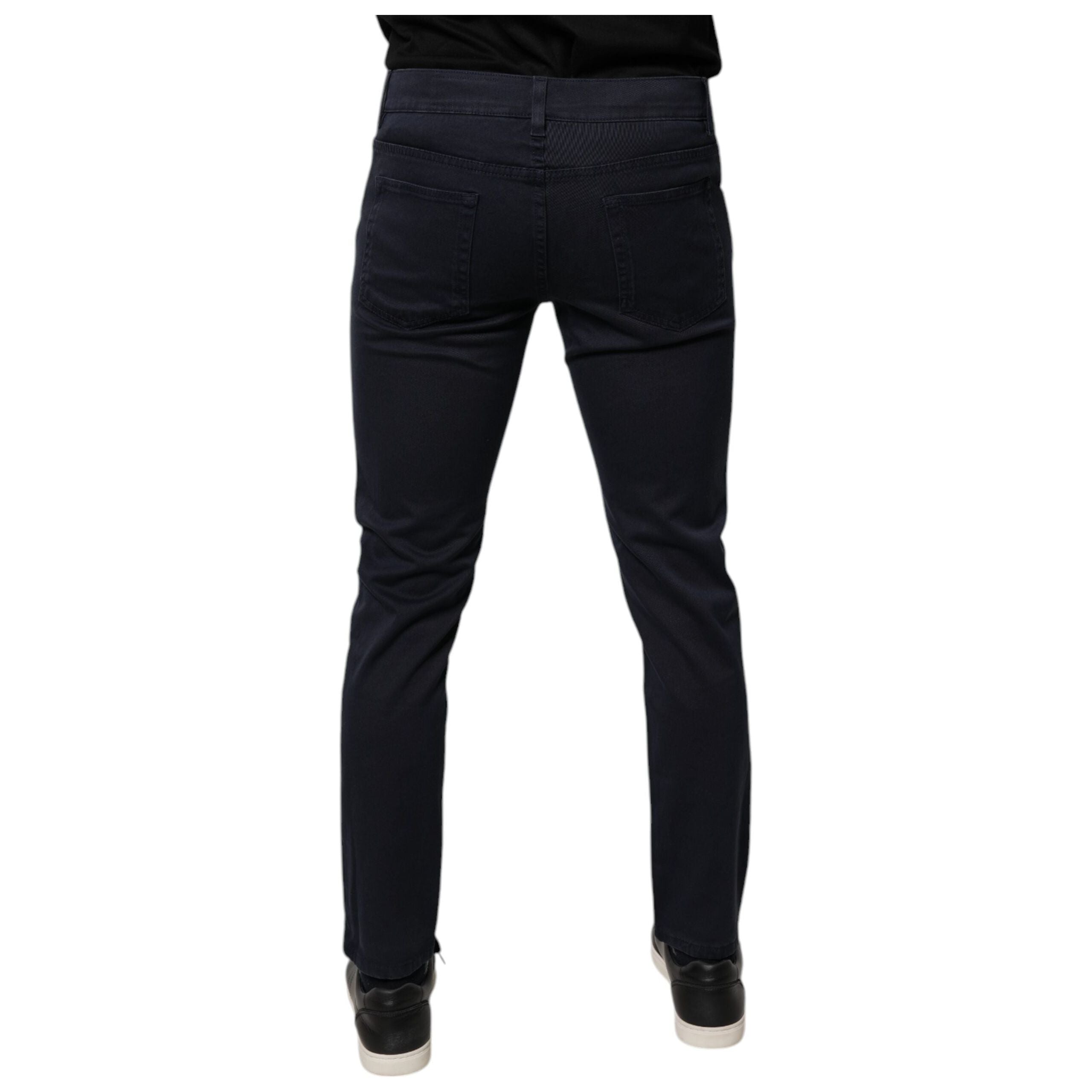Dolce & Gabbana Dark Blue GOLD Cotton Skinny Denim Jeans