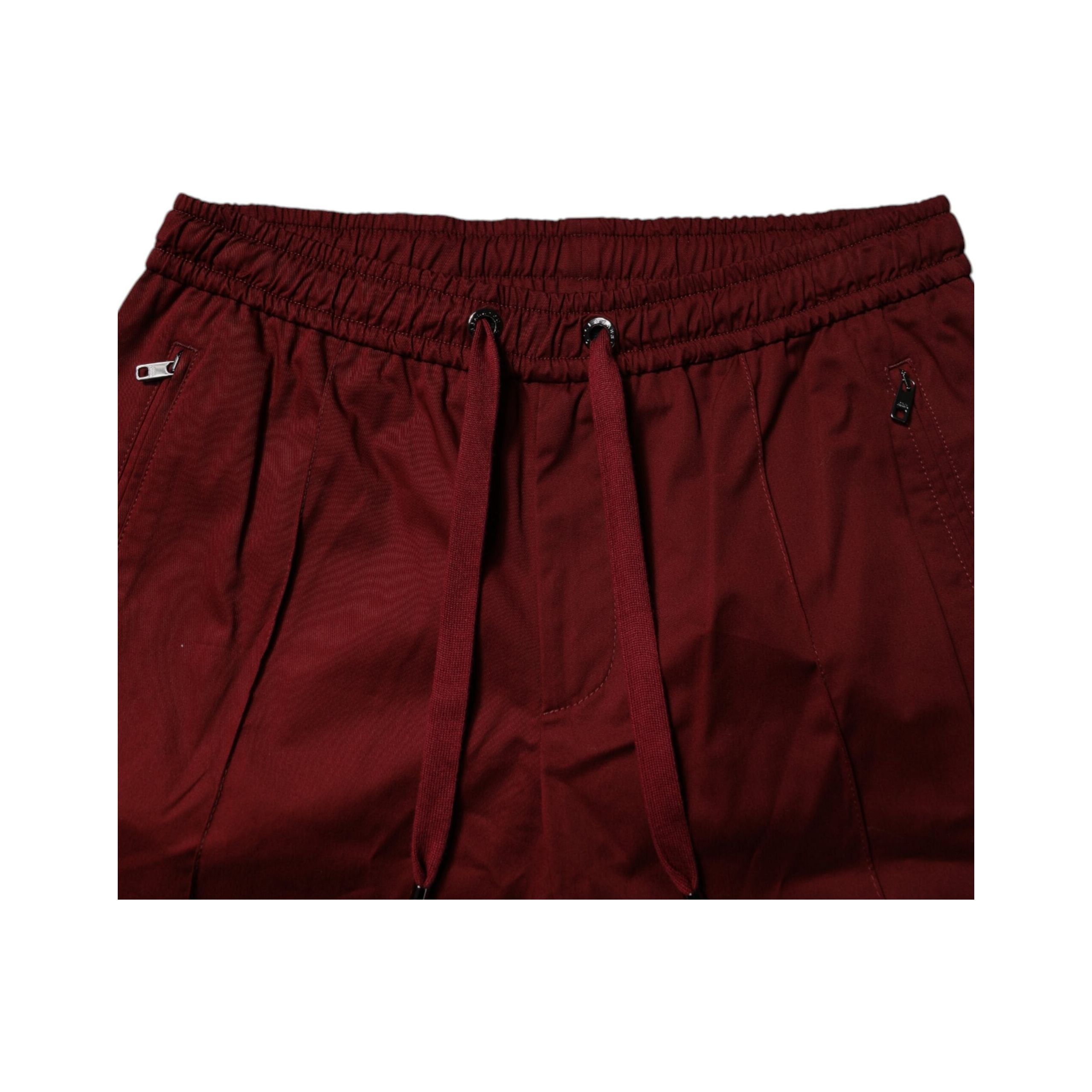 Dolce & Gabbana Bordeaux Cotton Jogger Sweatpants Pants
