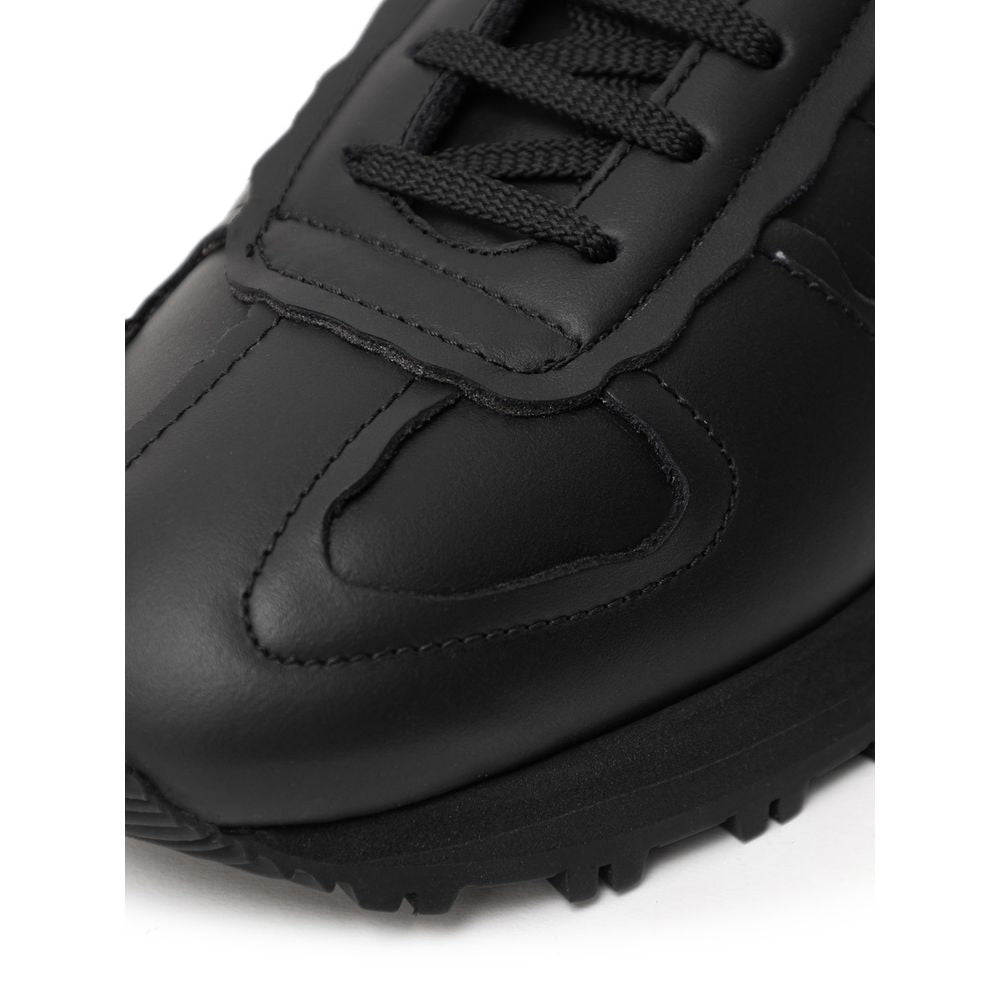 Maison Margiela Black Leather Sneaker with Iconic Design