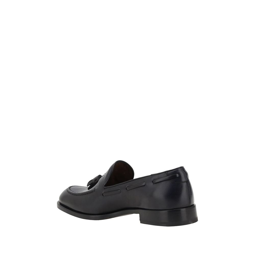 Fratelli Rossetti Black Premium Leather Manchester Loafers