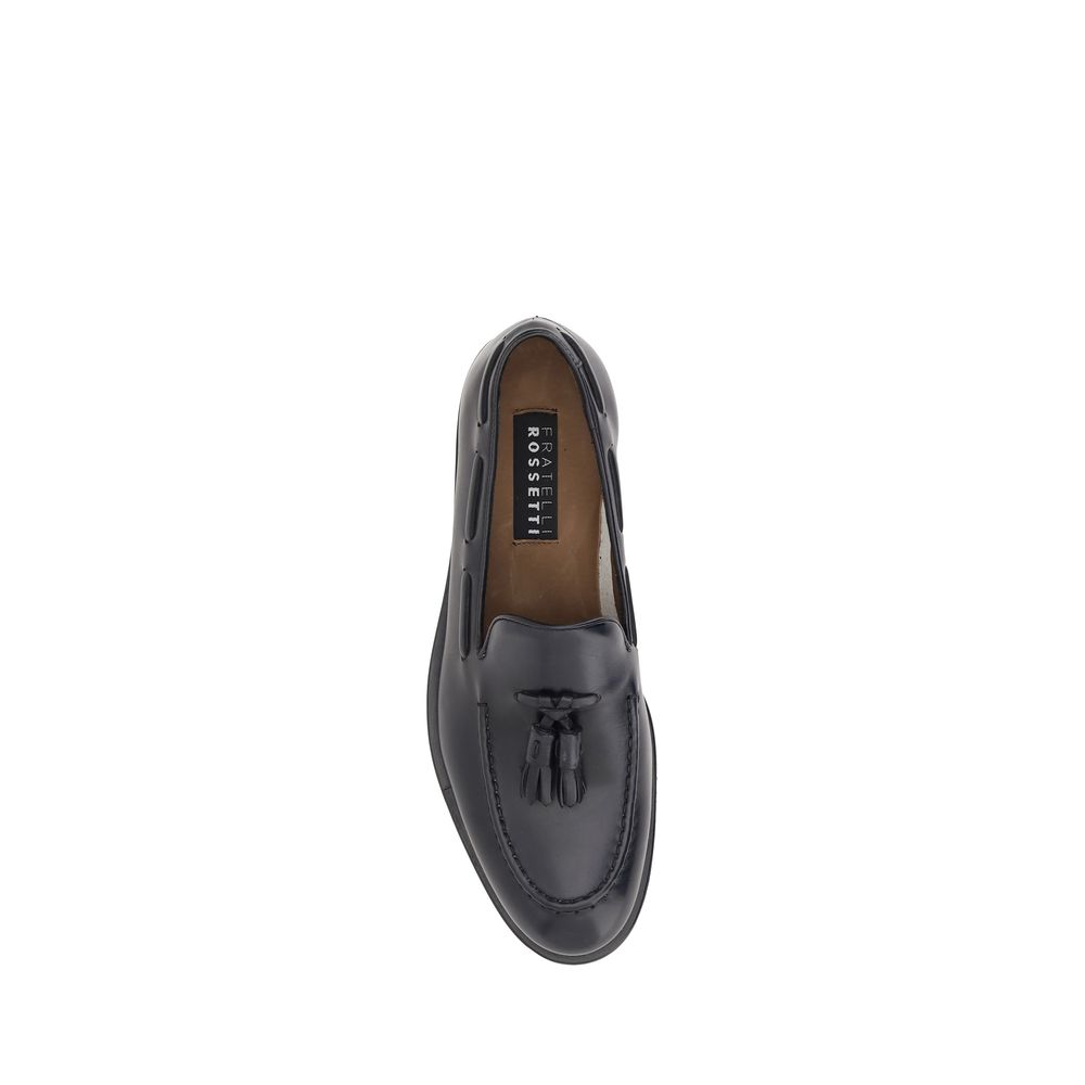 Fratelli Rossetti Black Premium Leather Manchester Loafers