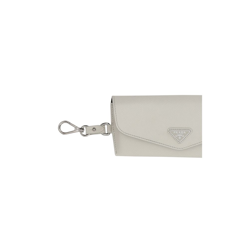 Prada Black Premium Leather Eyeglass Case in Elegance