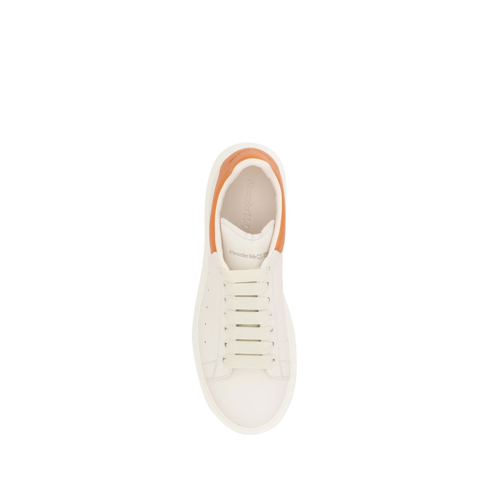 Alexander McQueen White Leather Sneaker with Iconic Design Elements