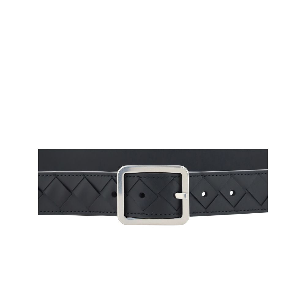 Bottega Veneta Black Smooth Leather Belt