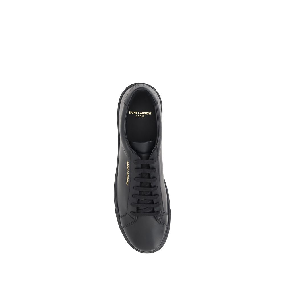 Saint Laurent White Leather Sneakers - Timeless Elegance Redefined