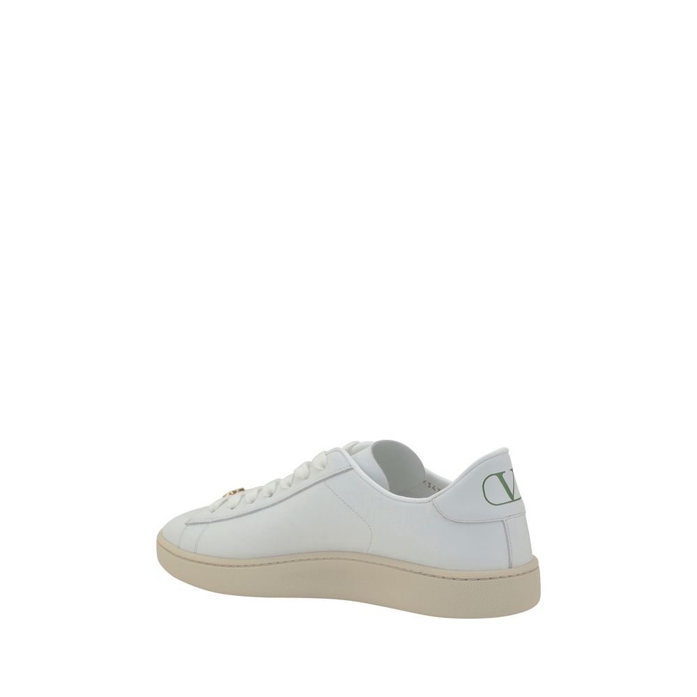 Valentino Garavani White Premium Leather Royco Sneakers
