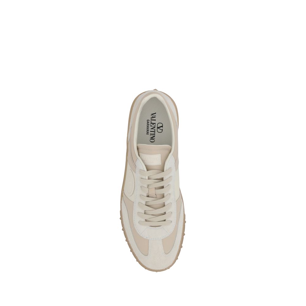 Valentino White Leather Upvillage Sneakers for Timeless Elegance