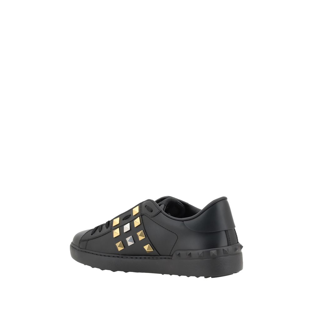 Valentino White Leather Rockstud Sneakers for Effortless Elegance